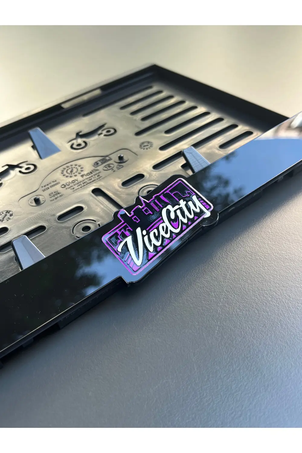 Vice City Motorsiklet Plakalık Scooter Dtf Baskı Lazer Kesim