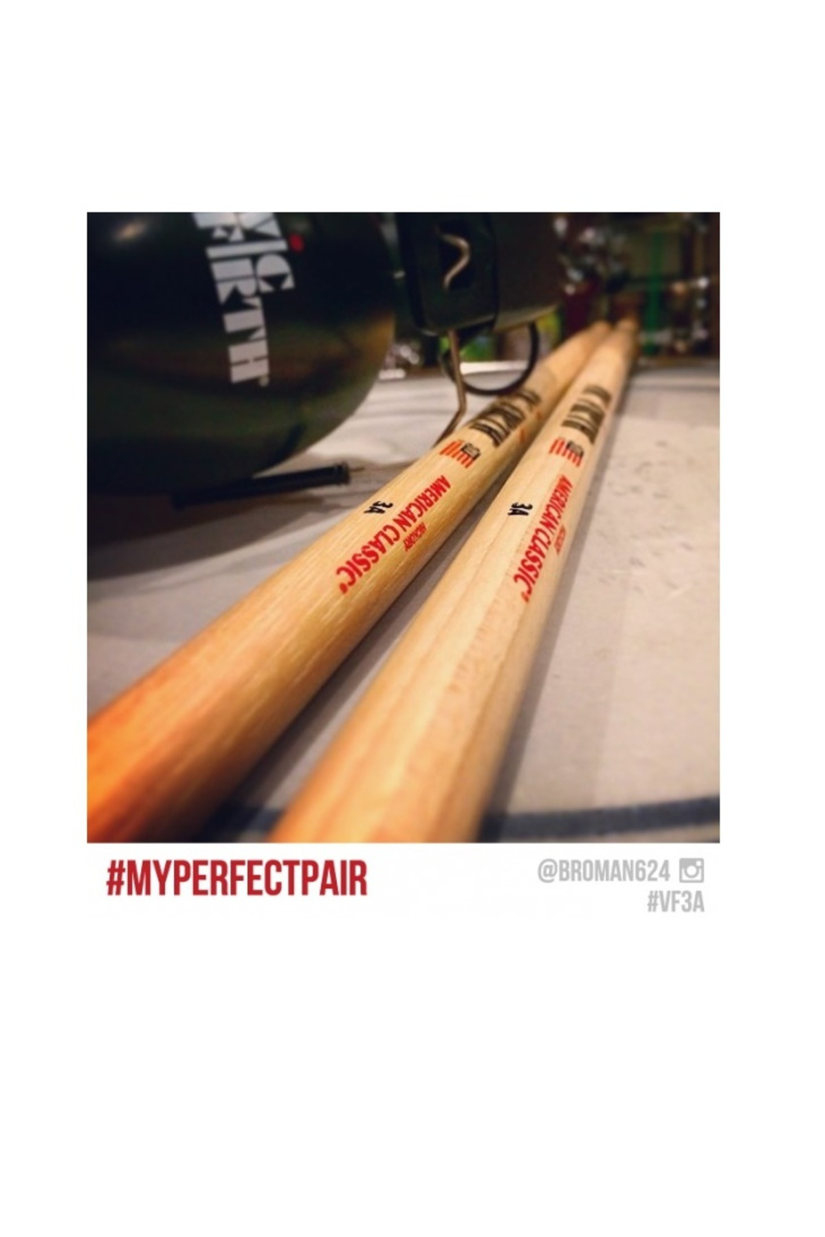 VICFIRTH 3A BAGET/STICK (ÇİFT), HICKORY, 0.580"x16 (3/16)", SH BA