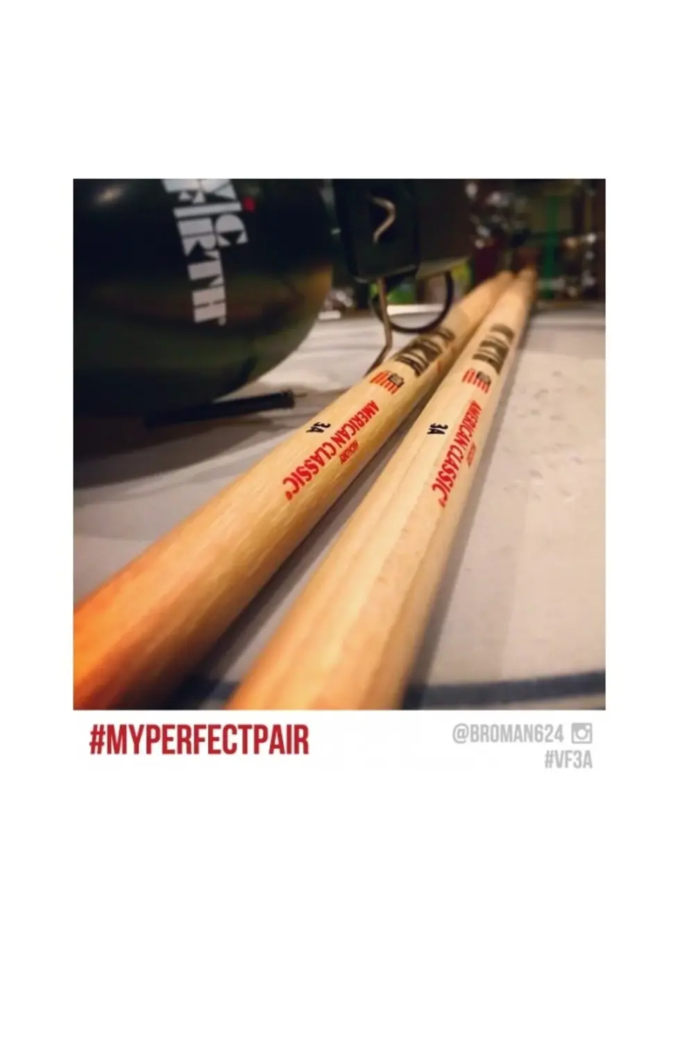 VICFIRTH 3A BAGET/STICK (ÇİFT), HICKORY, 0.580"x16 (3/16)", SH BA