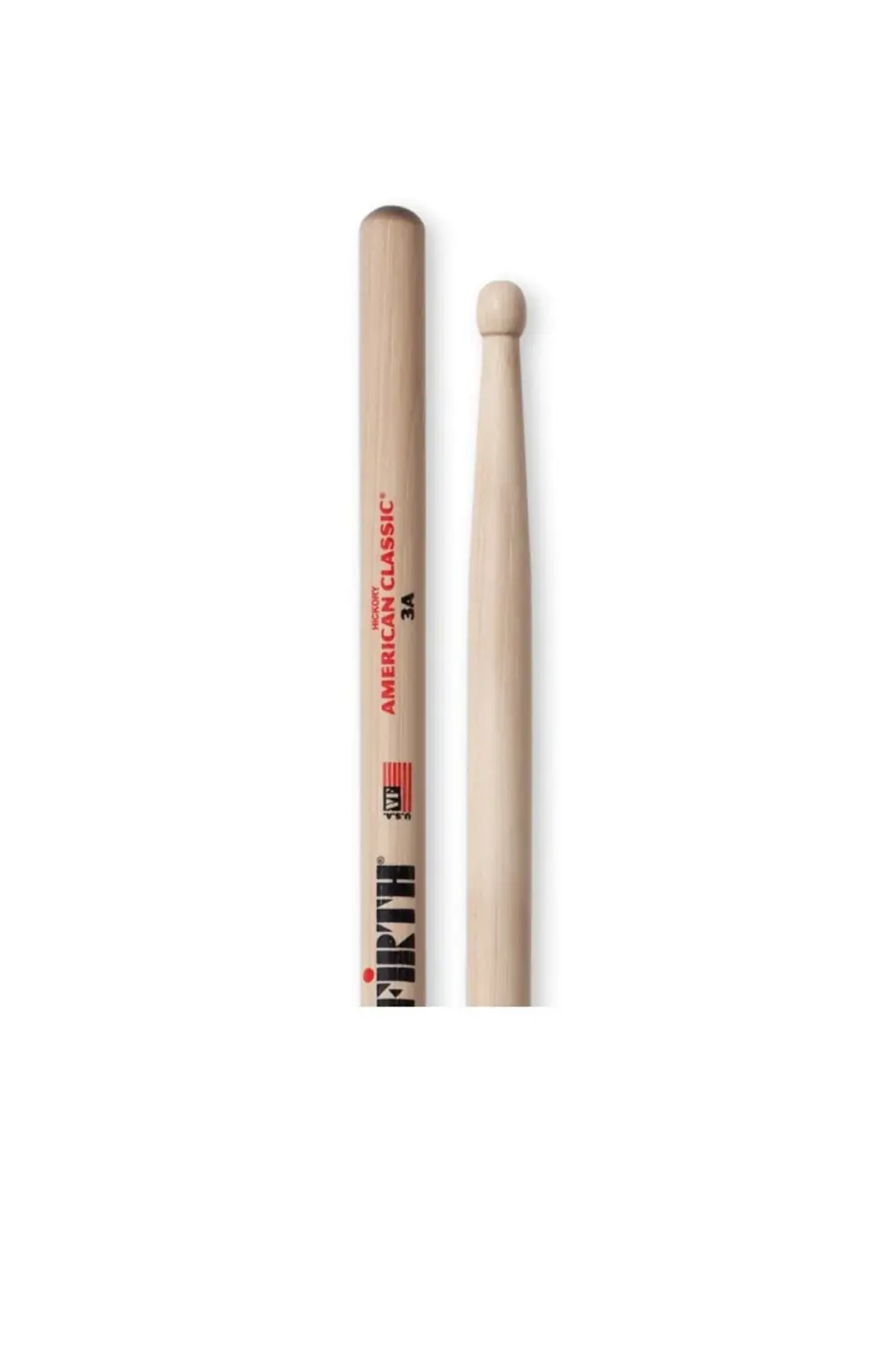 Vic Firth Vicfirth 3A Baget/Stick (Çift), Hickory, 0.580"X16 (3/16)", Sh Ba