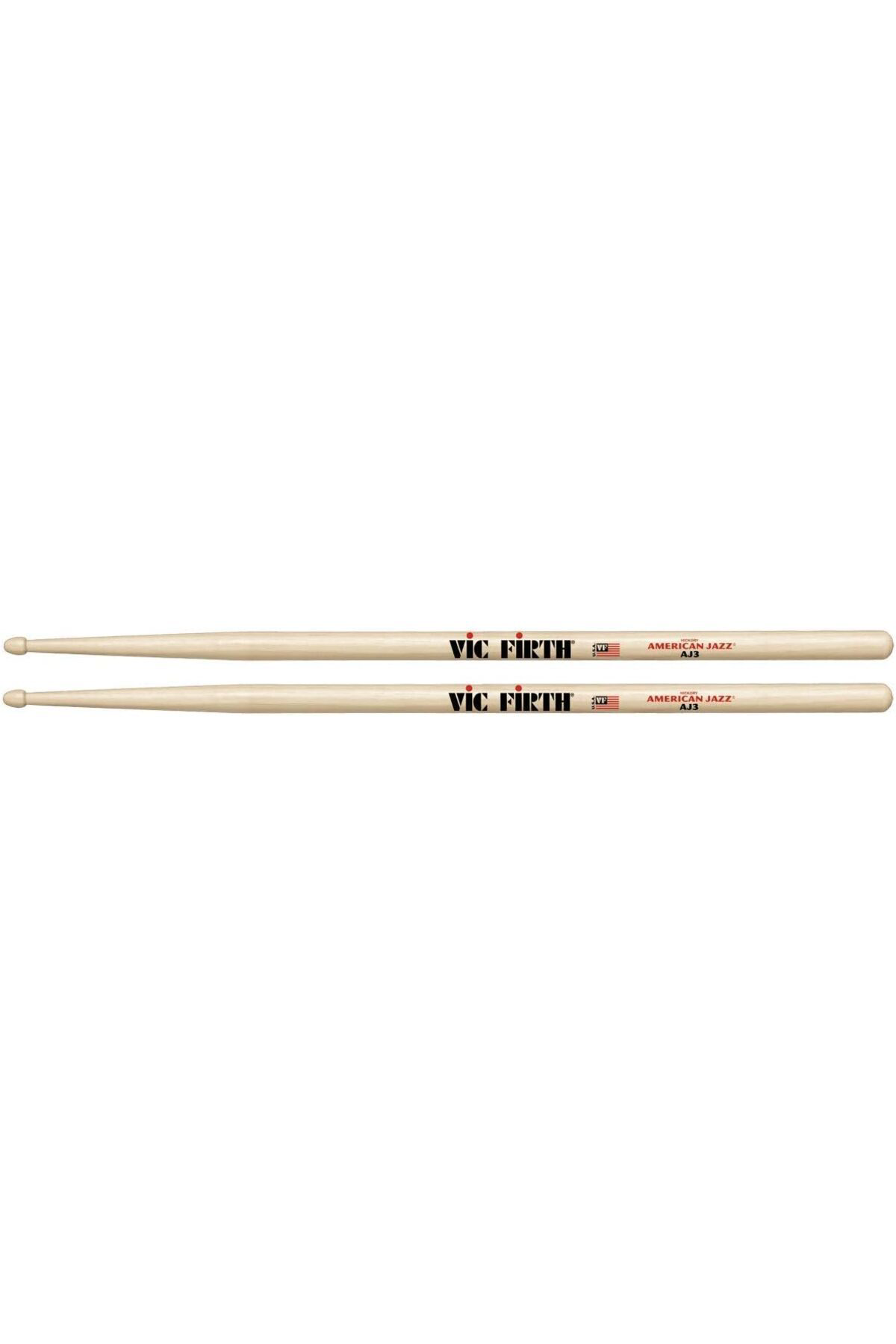 VICFIRTH AJ3 BAGET/STICK (ÇİFT), HICKORY, 0.545"x16", LONG TAPE