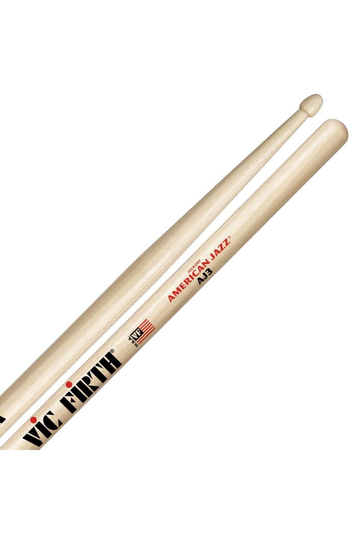 VICFIRTH AJ3 BAGET/STICK (ÇİFT), HICKORY, 0.545"x16", LONG TAPE