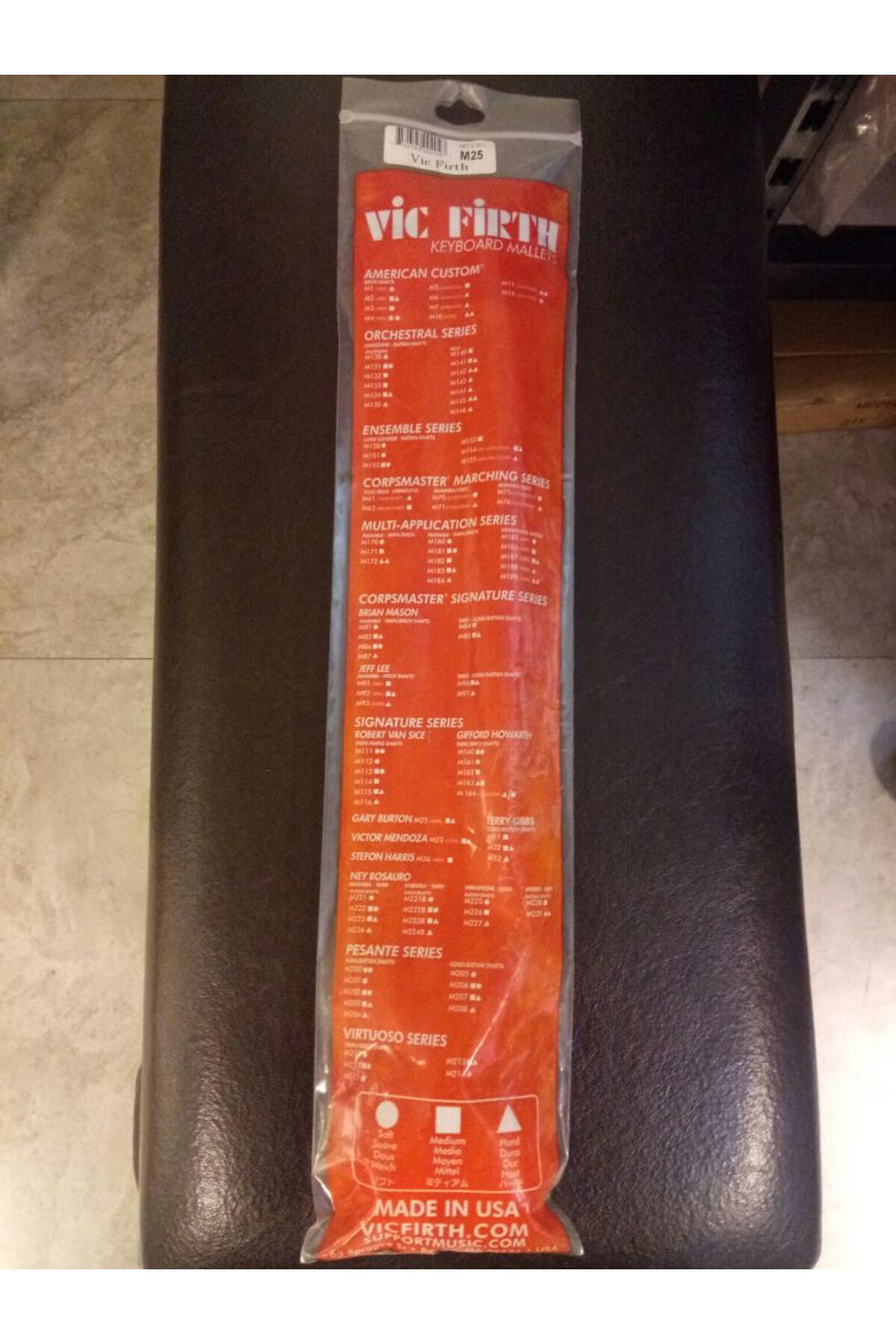 VICFIRTH M25 BAGET KEYBOARD-MALLET MARİMBA, GARY BURTON SIGNATU B