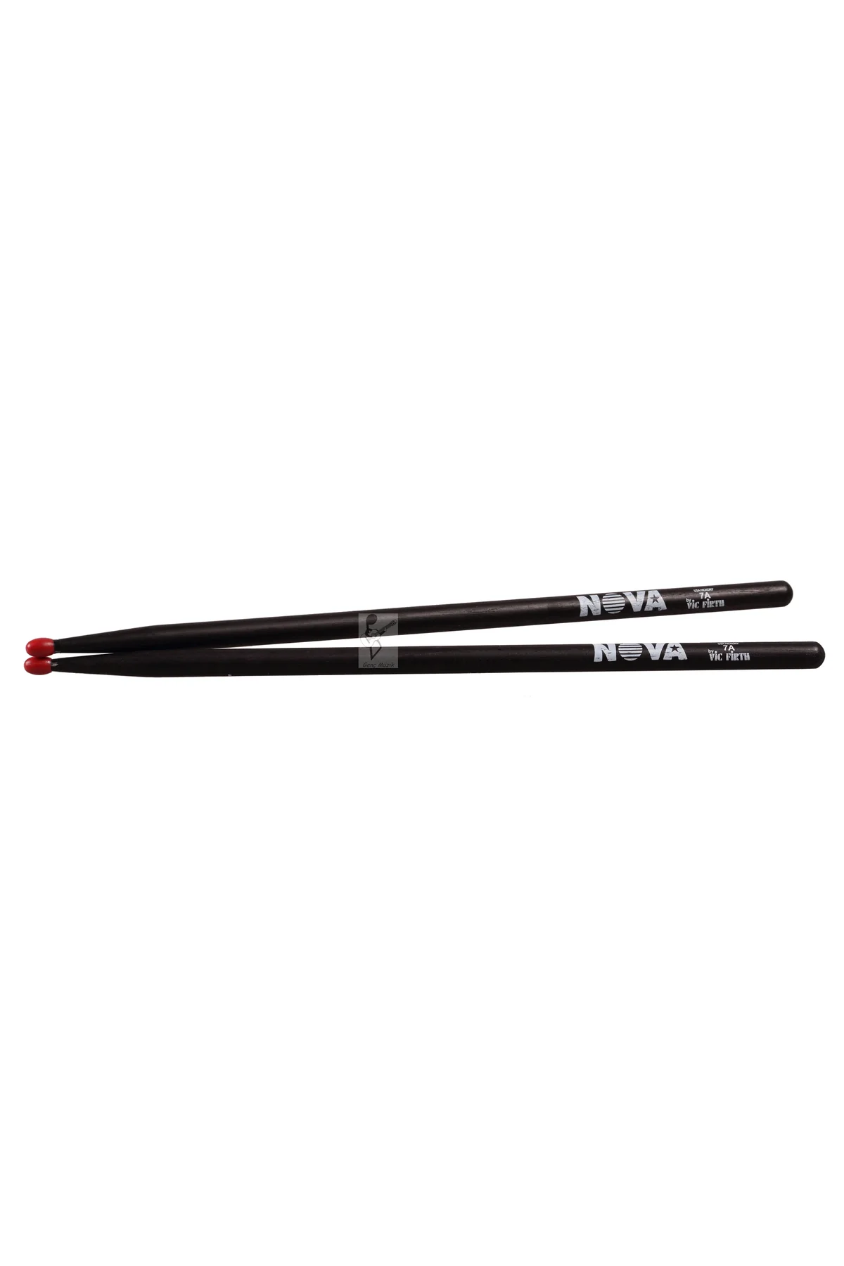 VICFIRTH N7ANB BAGET(ÇİFT) NOVA 7A NYLON TIP RED COLOURED, BLACK 