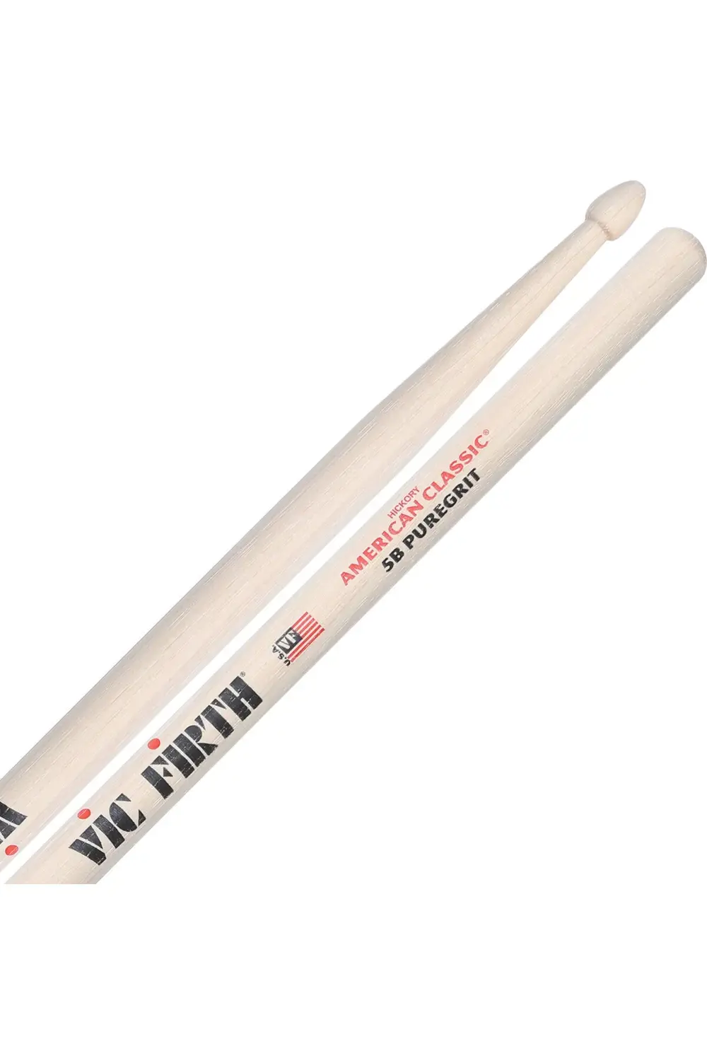 VICFIRTH V5BPG BAGET (ÇİFT) 5B PURE GRIT DS TİP, HICKORY,