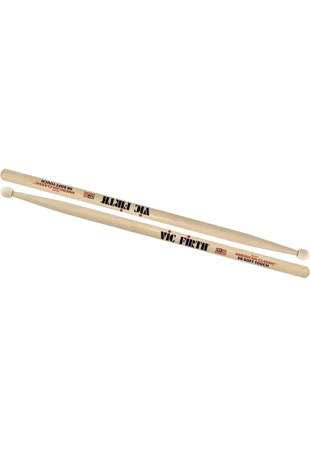 VICFIRTH V5BST BAGET(ÇİFT) 5B SOFT TOUCH (KEÇE UÇ), HICKORY