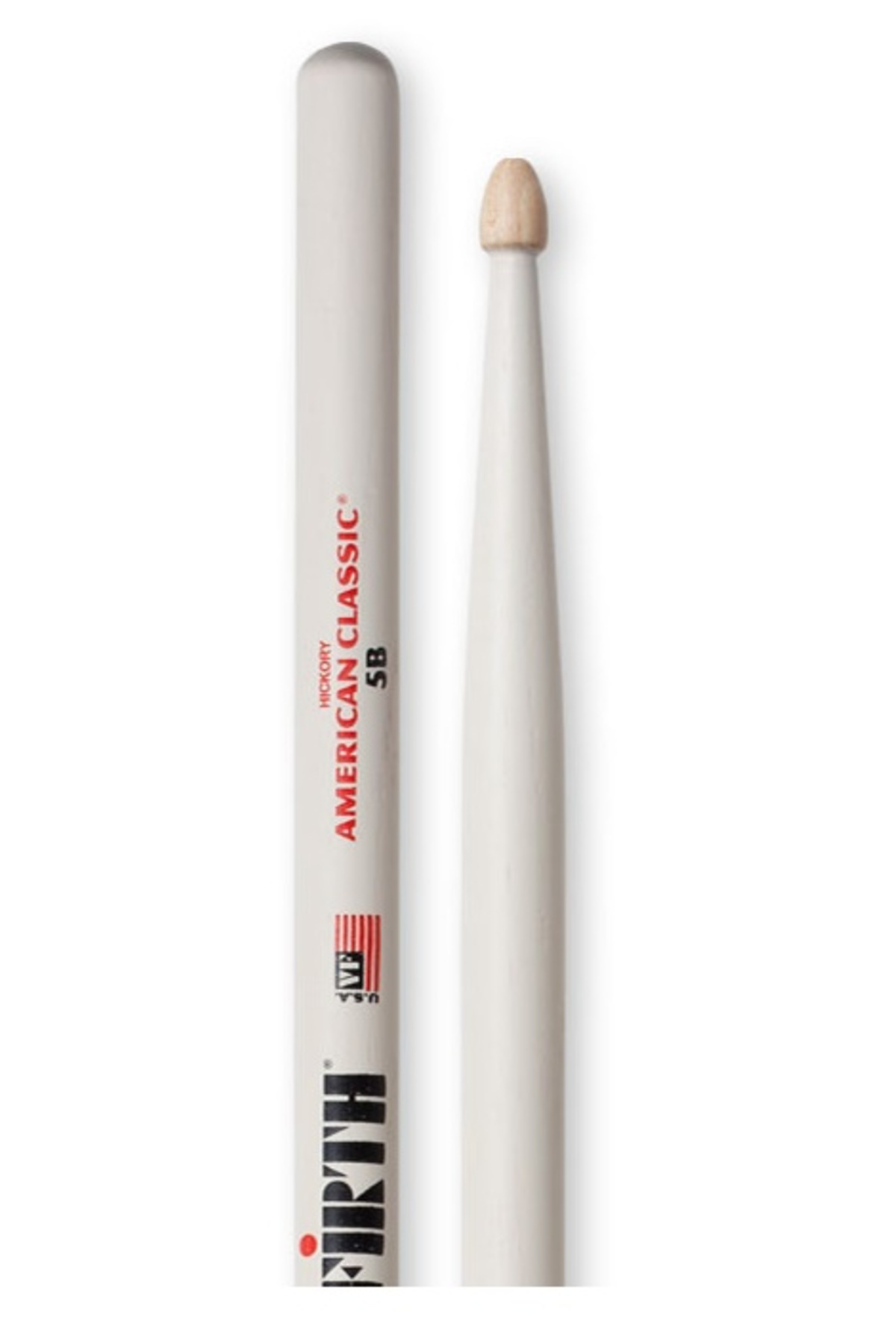 VICFIRTH V5BW BAGET (ÇİFT) 5B WOOD WHITE, HICKORY, 0.595"x16", M 