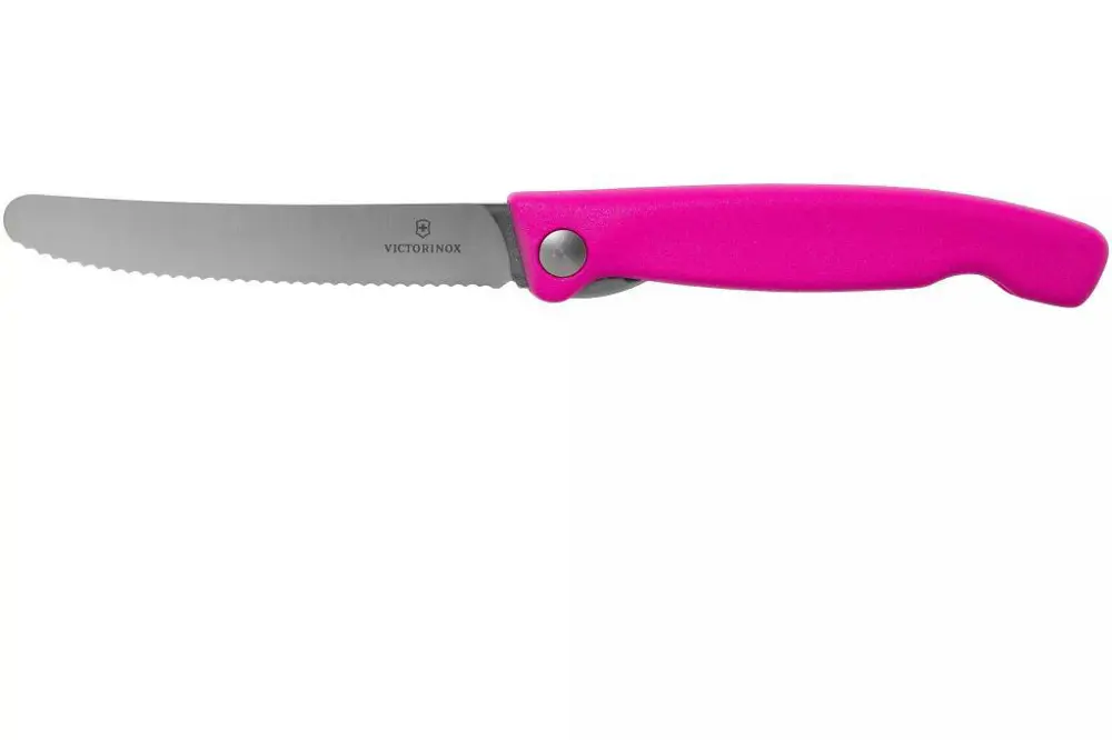 Victorinox 11cm Katlanır Domates Bıçağı Pembe 6.7836.F5B