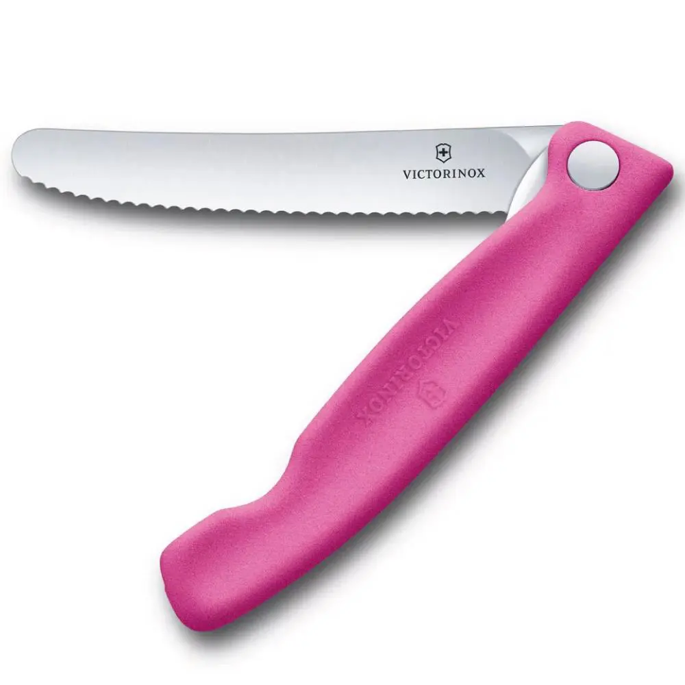Victorinox 11cm Katlanır Domates Bıçağı Pembe 6.7836.F5B