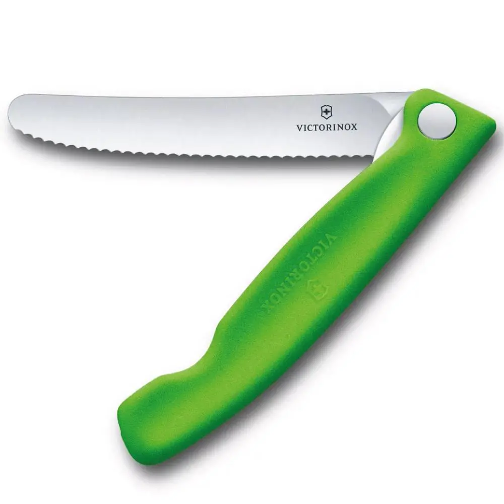 Victorinox 11cm Katlanır Domates Bıçağı Yeşil 6.7836.F4B