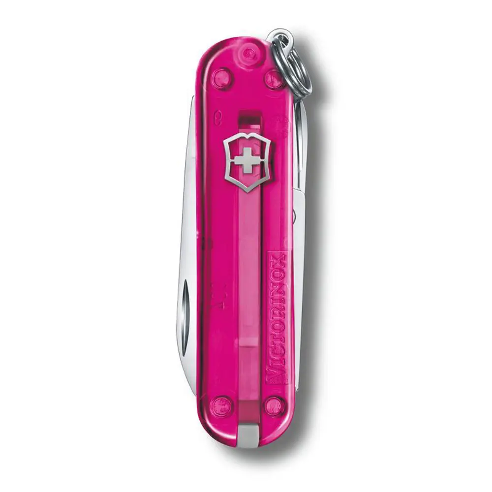 Victorinox Classic 0.6223.T5G Şeffaf Pembe İsviçre Çakısı 58mm Victorinox Classic 0.6223.T5G Şeffaf Pembe İsviçre Çakısı 58mm
