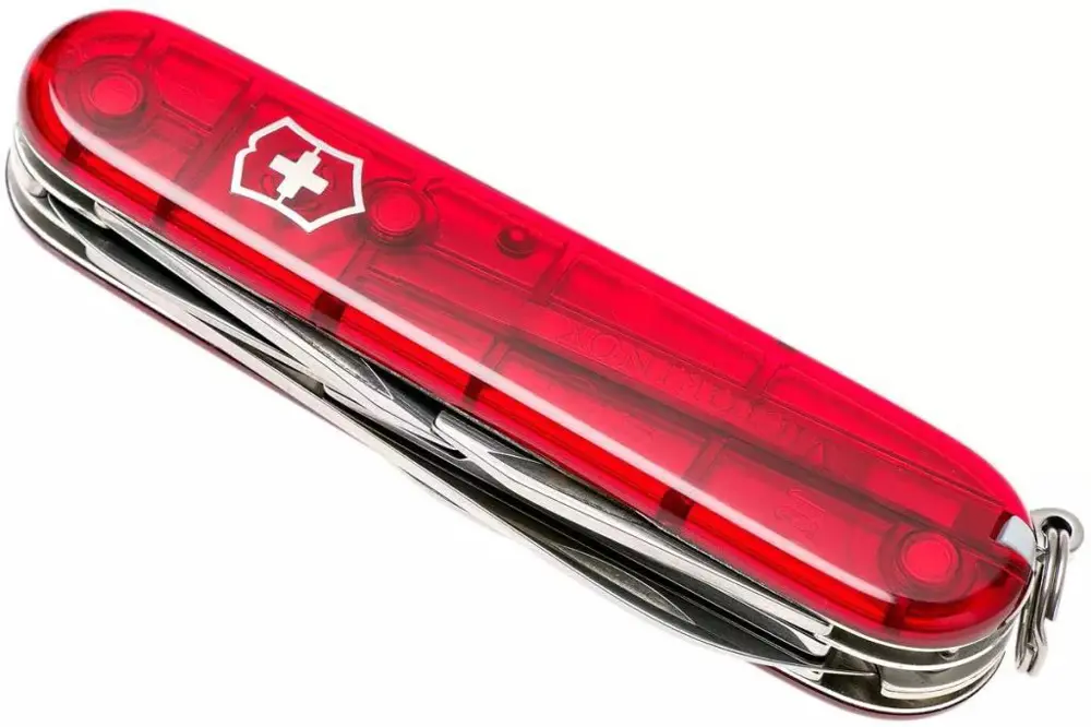 Victorinox Climber 1.3703.T Şeffaf Kırmızı İsviçre Çakısı 91mm 14