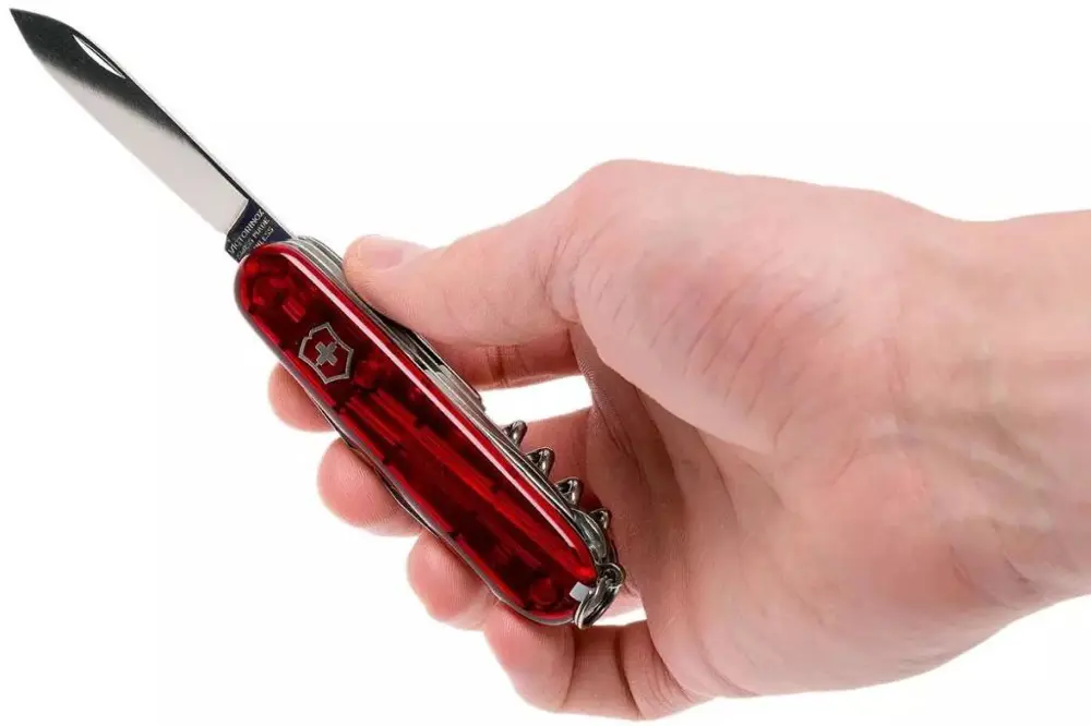 Victorinox Climber 1.3703.T Şeffaf Kırmızı İsviçre Çakısı 91mm 14