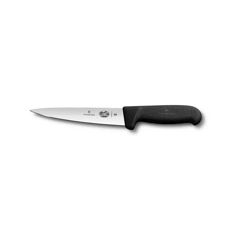 Victorinox Fibrox 12cm Sivri Uçlu Sıyırma Bıçağı 5.5603.12 Siyah