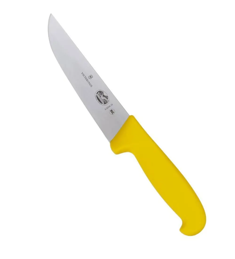 Victorinox Fibrox 16cm Kasap Kelle Bıçağı 5.5208.16 Sarı