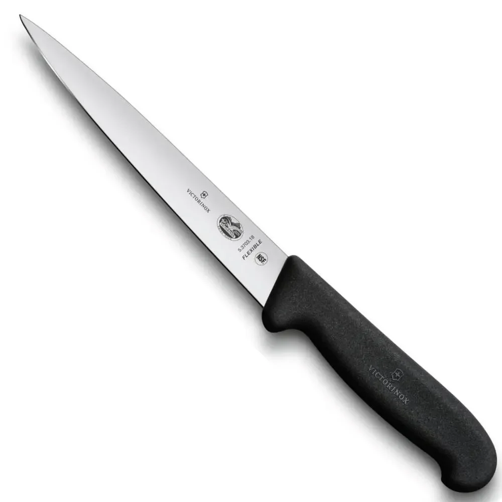 Victorinox Fibrox 18cm Fileto Bıçağı 5.3703.18 Siyah