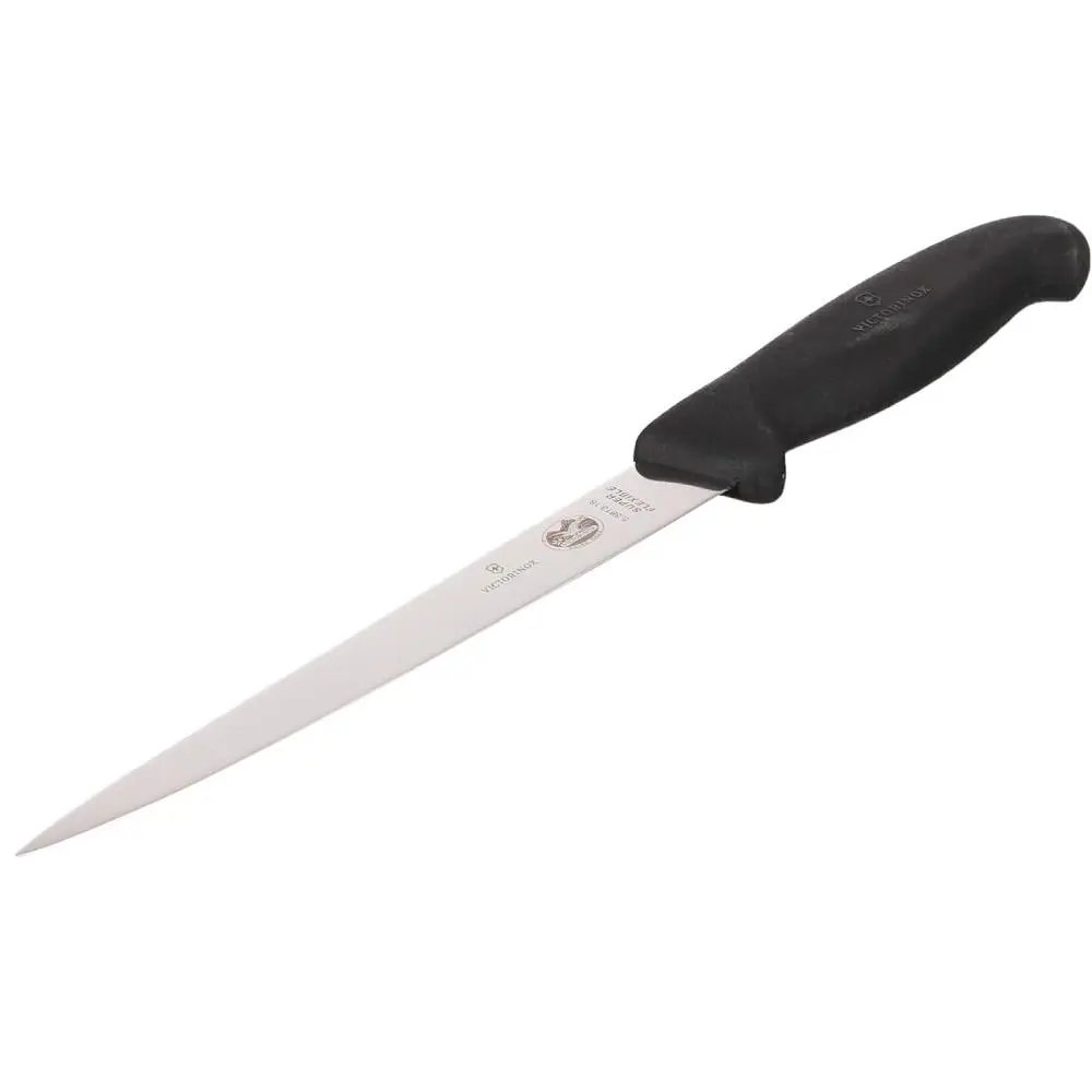 Victorinox Fibrox 18cm Fileto Bıçağı 5.3813.18 Siyah