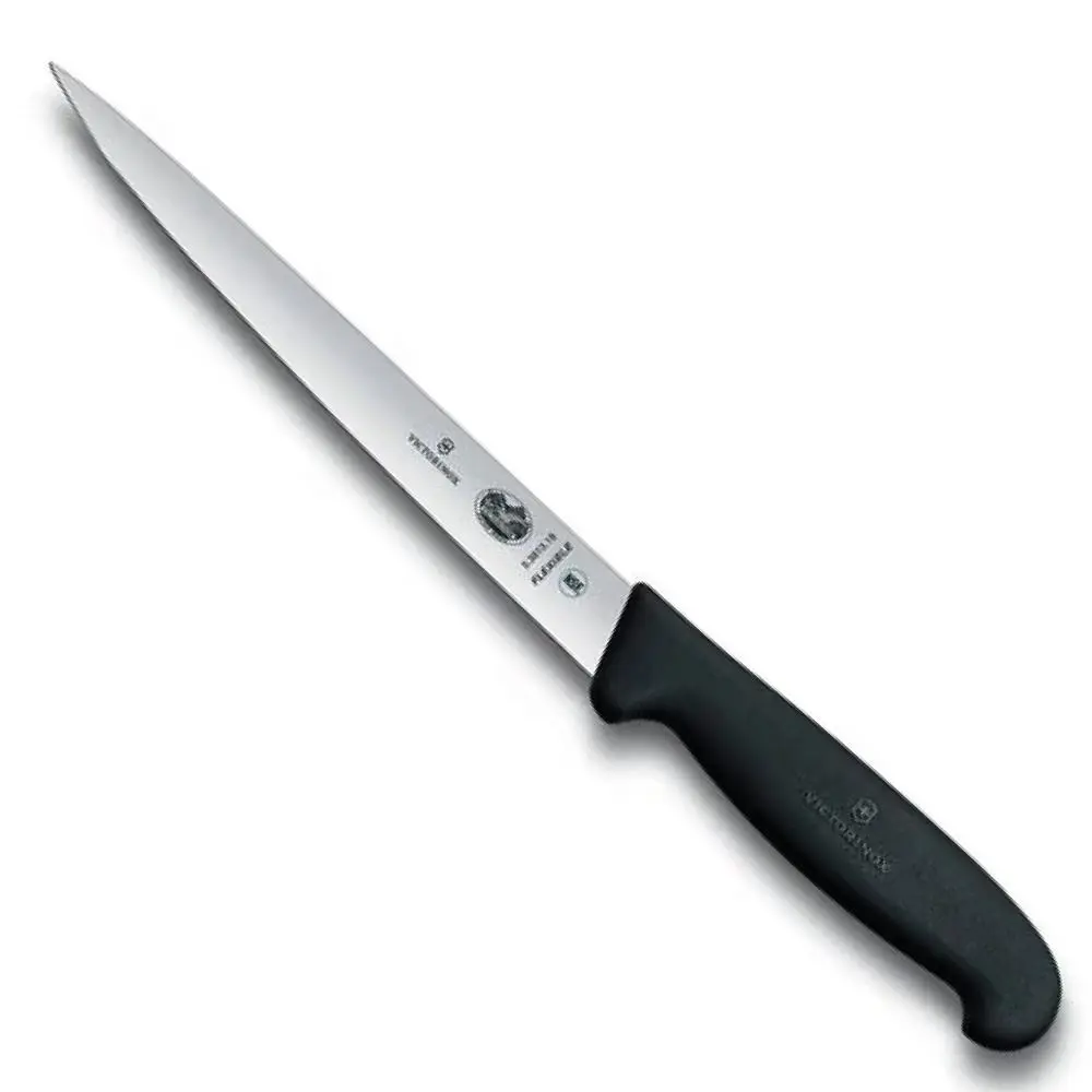Victorinox Fibrox 18cm Fileto Bıçağı 5.3813.18 Siyah