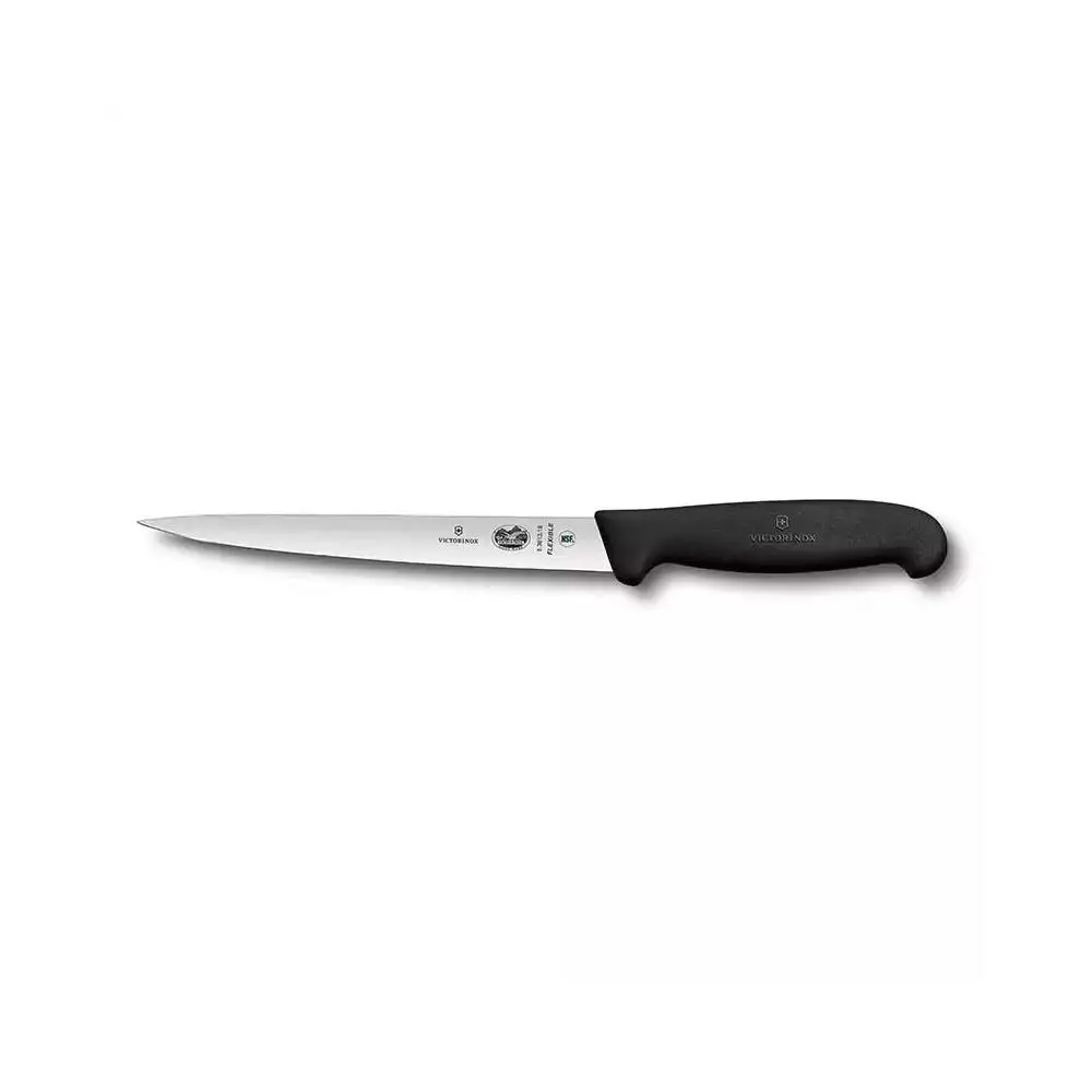 Victorinox Fibrox 18cm Fileto Bıçağı 5.3813.18 Siyah