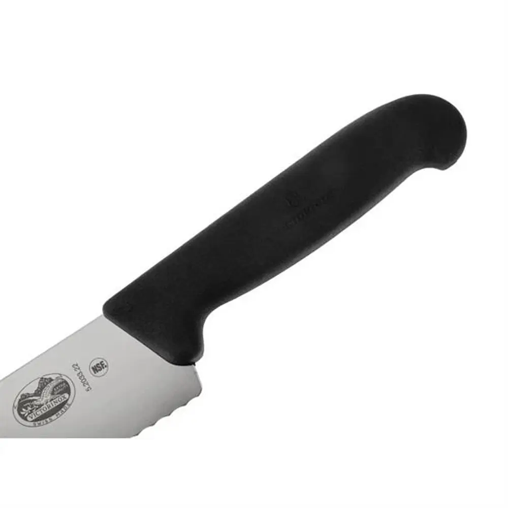 Victorinox Fibrox 19cm Tırtıklı Dilimleme Bıçağı 5.2033.19 Siyah