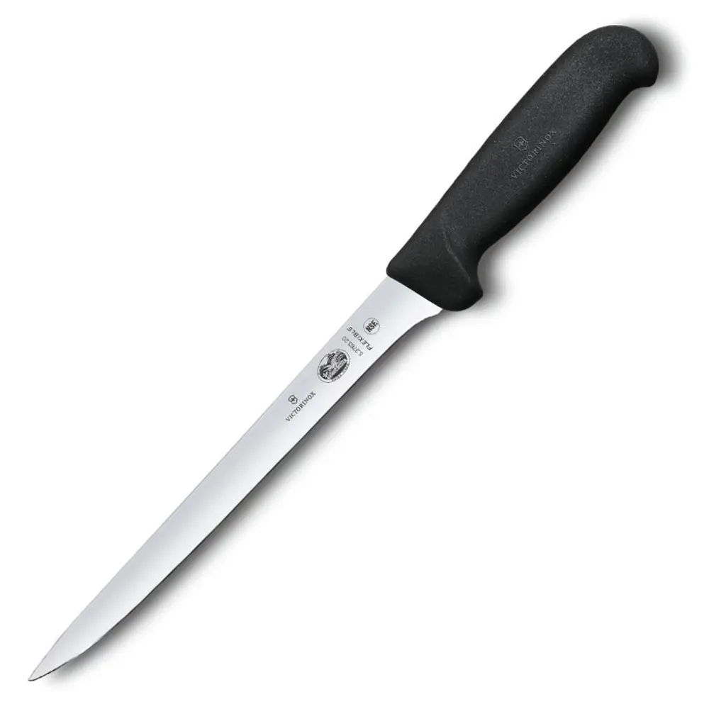 Victorinox Fibrox 20cm Fileto Bıçağı 5.3763.20 Siyah