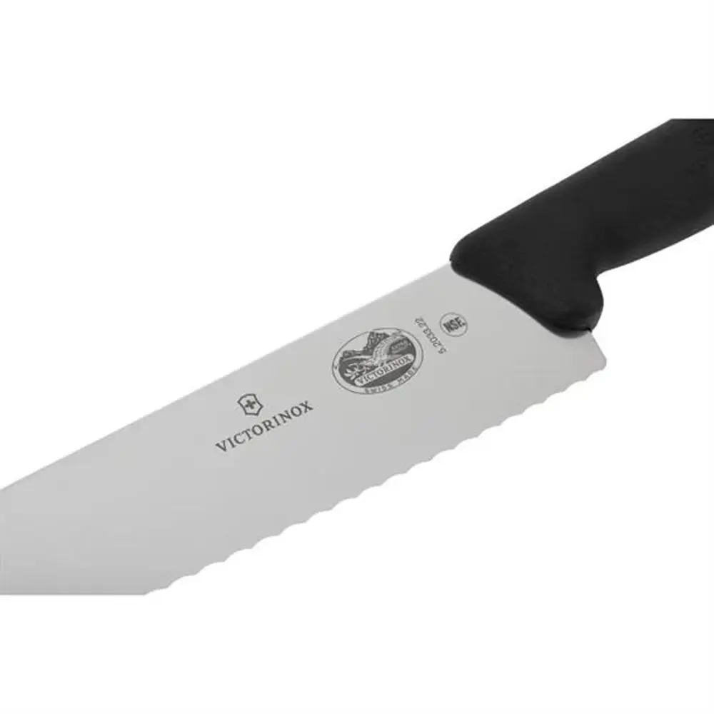 Victorinox Fibrox 22cm Tırtıklı Dilimleme Bıçağı 5.2033.22 Siyah