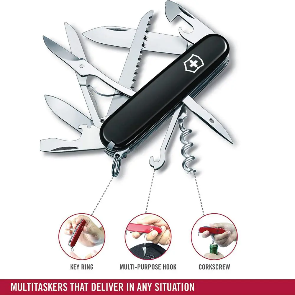 Victorinox Huntsman 1.3713.3 Siyah İsviçre Çakısı 91mm 15F Victorinox Huntsman 1.3713.3 Siyah İsviçre Çakısı 91mm 15F