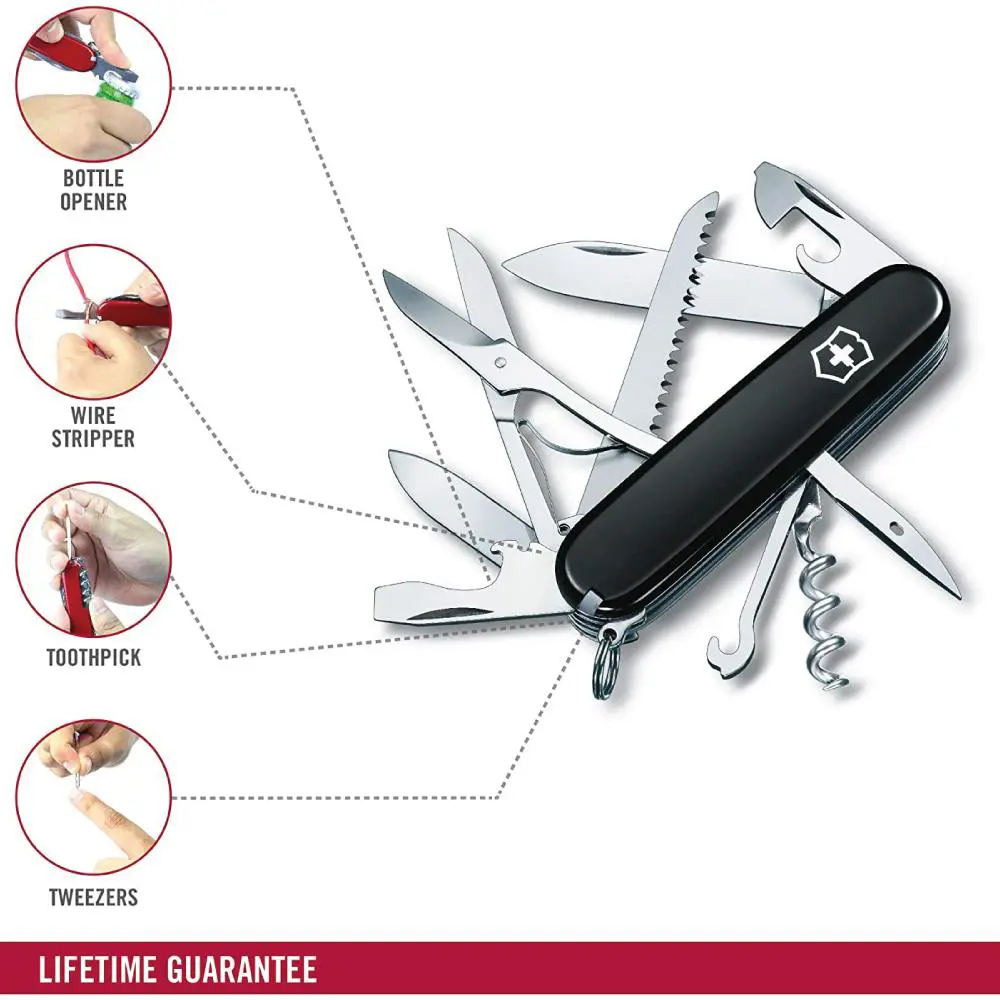 Victorinox Huntsman 1.3713.3 Siyah İsviçre Çakısı 91mm 15F Victorinox Huntsman 1.3713.3 Siyah İsviçre Çakısı 91mm 15F