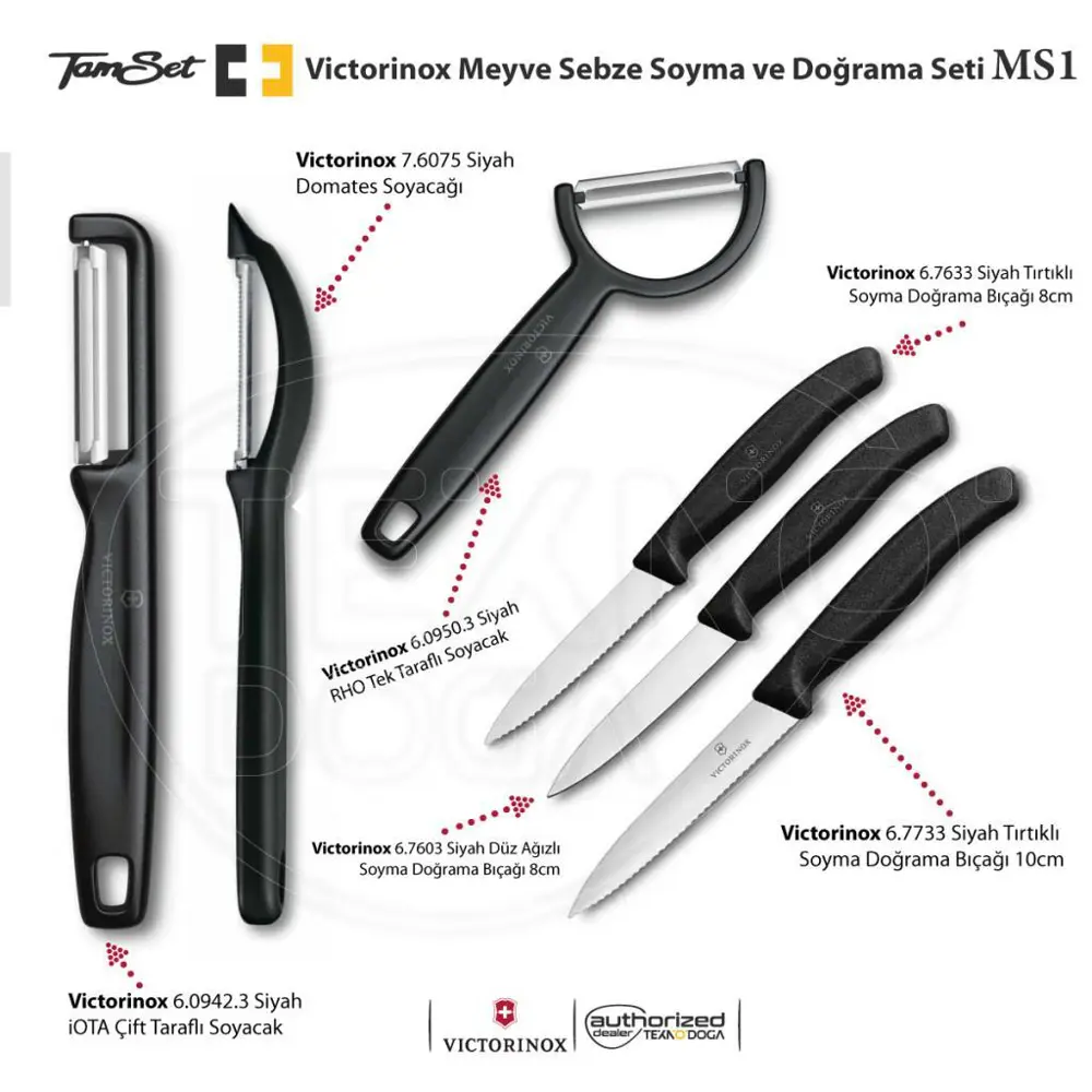Victorinox Meyve Sebze Soyacak ve Doğrama Bıçağı Seti MS1 Victorinox Meyve Sebze Soyacak ve Doğrama Bıçağı Seti MS1