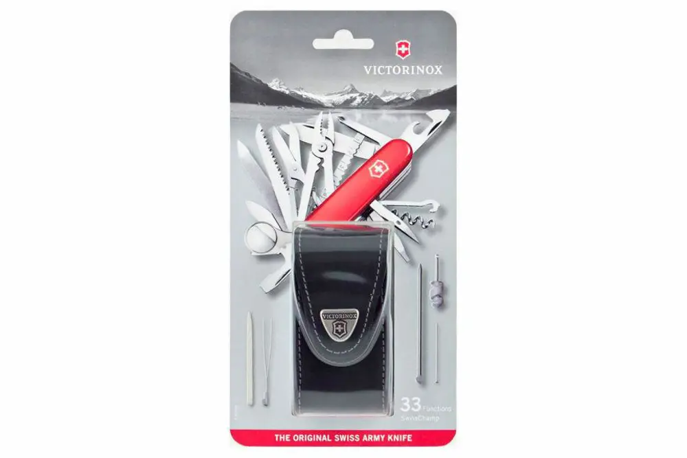 Victorinox SwissChamp 1.6795.LB1 Deri Kılıflı İsviçre Çakısı 33F