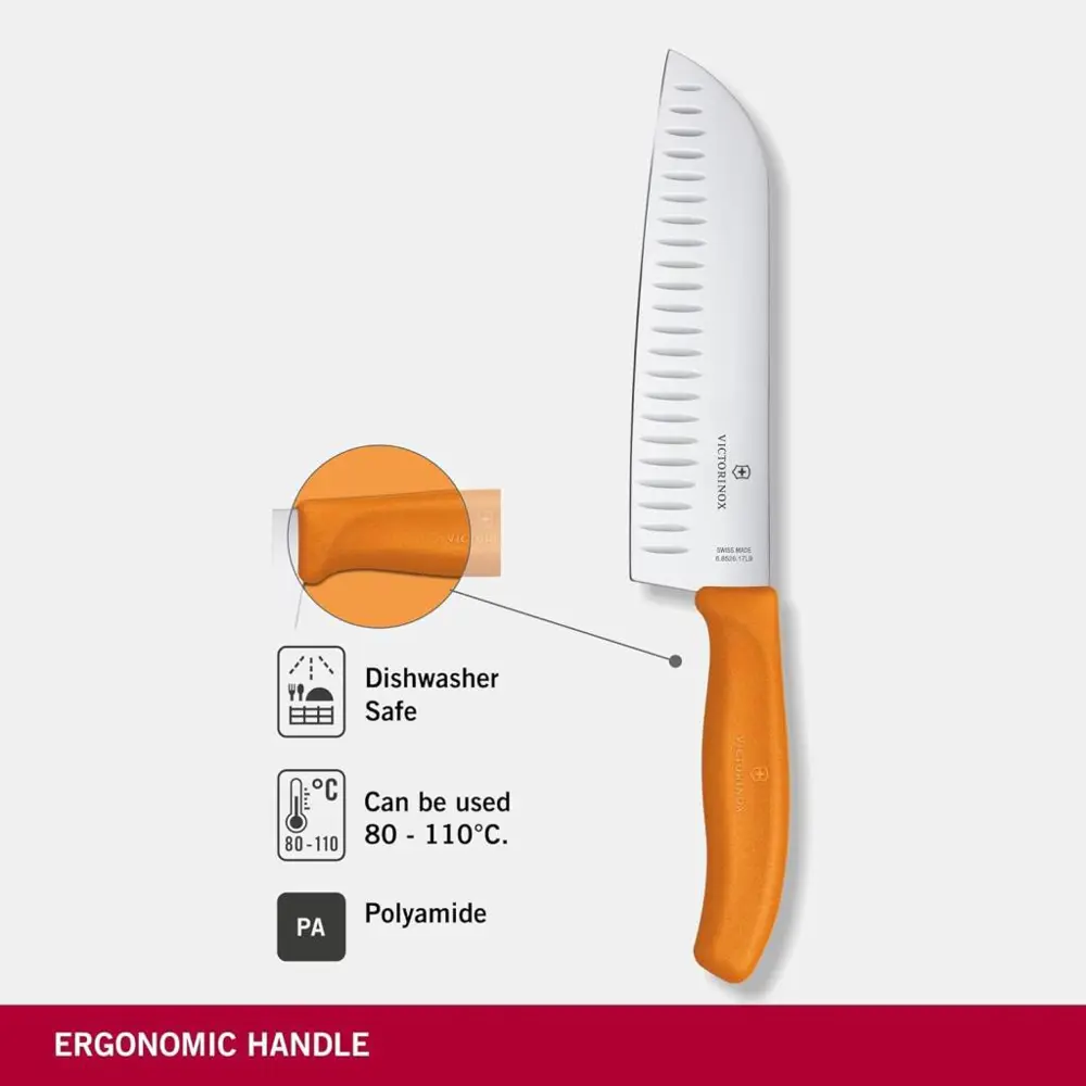 Victorinox SwissClassic 17cm Santoku Bıçağı Oluklu 6.8526.17L9B T