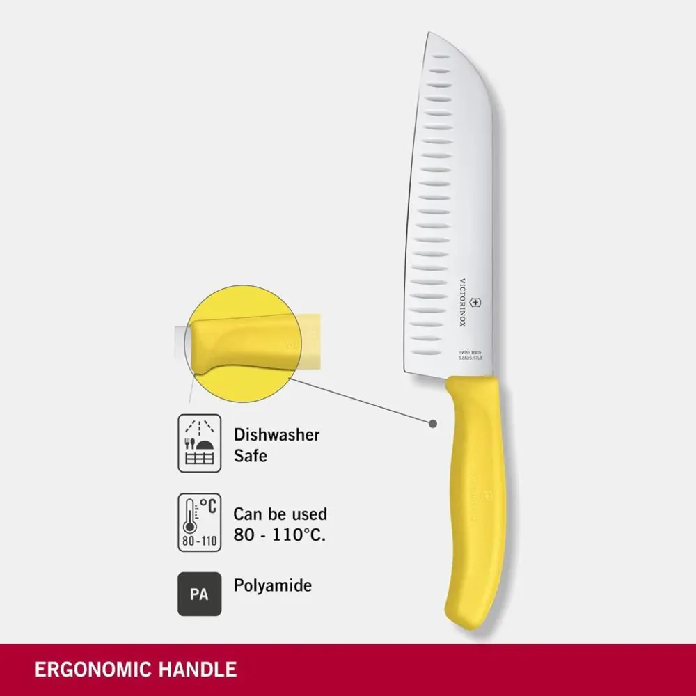 Victorinox SwissClassic 17cm Santoku Bıçağı Oluklu 6.8526.17L8B S