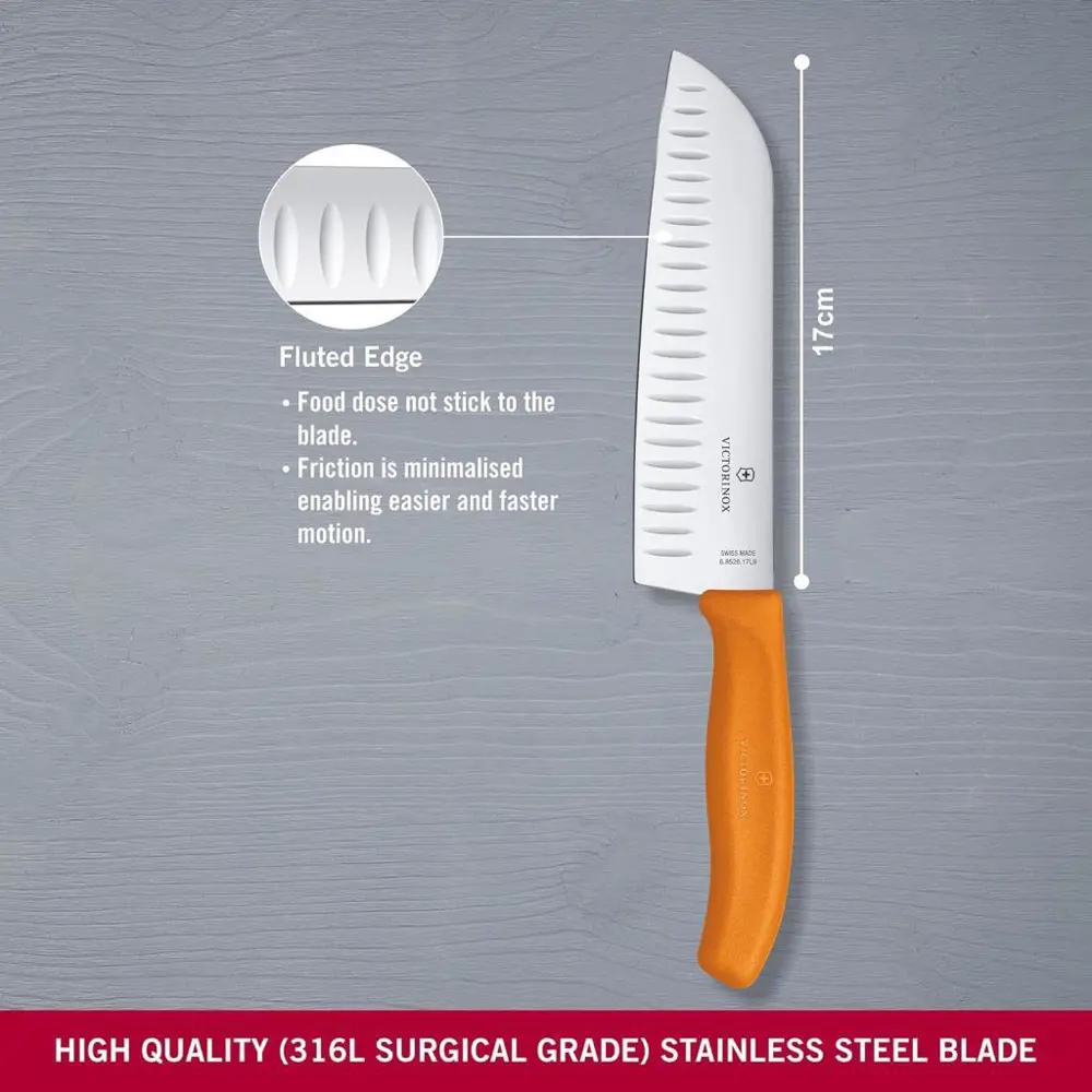 Victorinox SwissClassic 17cm Santoku Bıçağı Oluklu 6.8526.17L9B T