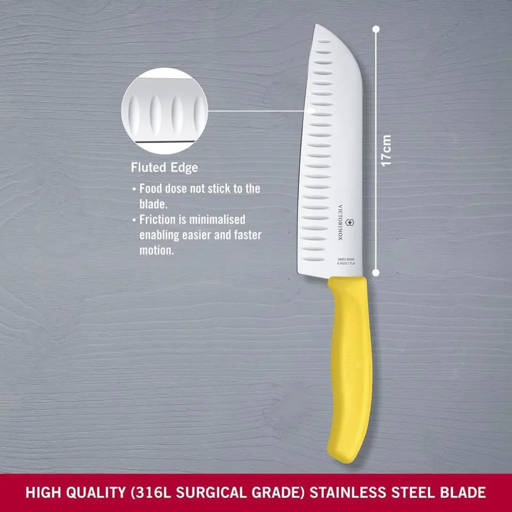 Victorinox SwissClassic 17cm Santoku Bıçağı Oluklu 6.8526.17L8B S
