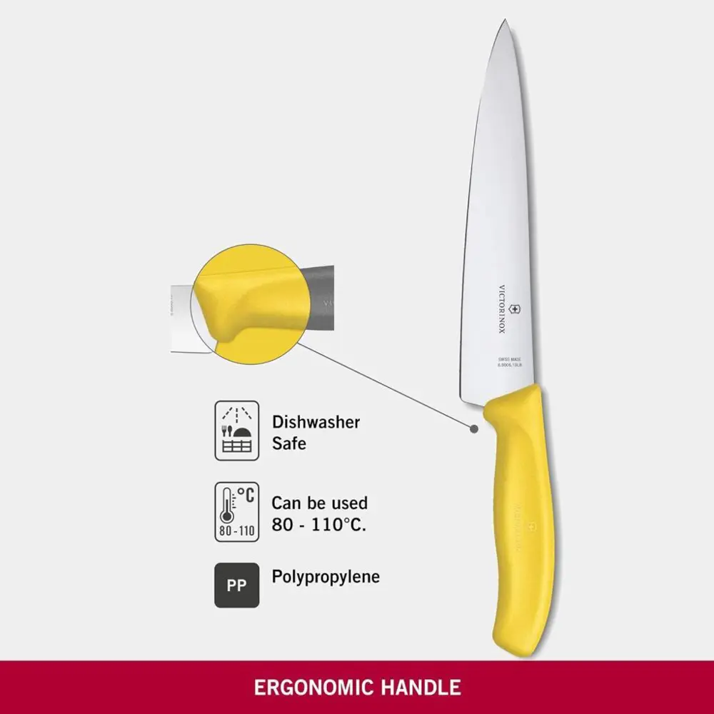 Victorinox SwissClassic 19cm Doğrama Bıçağı 6.8006.19L8B Sarı Victorinox SwissClassic 19cm Doğrama Bıçağı 6.8006.19L8B Sarı