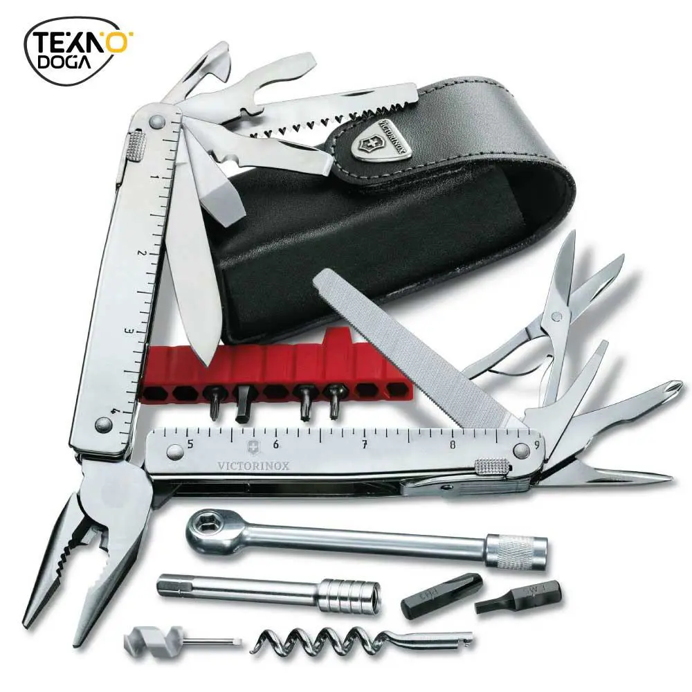 Victorinox SwissTool X Plus Penseli Çakı 3.0339.L Deri Kılıflı