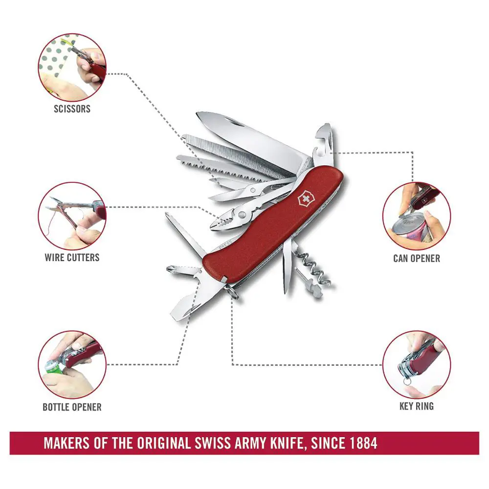 Victorinox Work Champ 0.8564 Kırmızı İsviçre Çakısı 111mm 21F