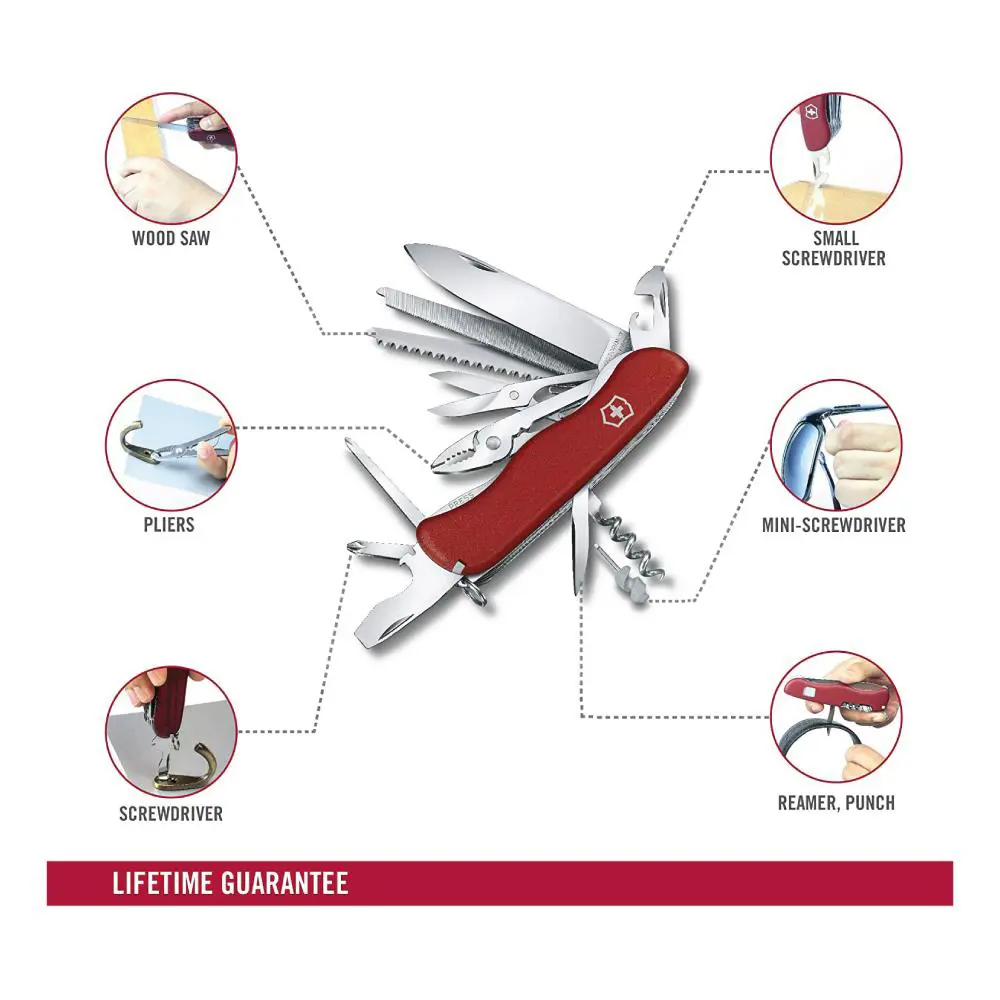 Victorinox Work Champ 0.8564 Kırmızı İsviçre Çakısı 111mm 21F