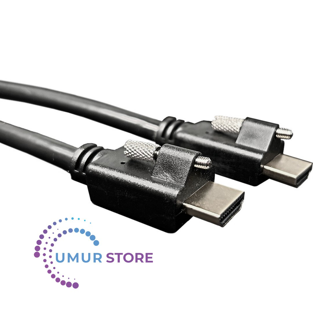 Vidalı HDMI 2.0 4K Ultra Hd 60 Hz Ses ve Görüntü Aktarım Kablosu