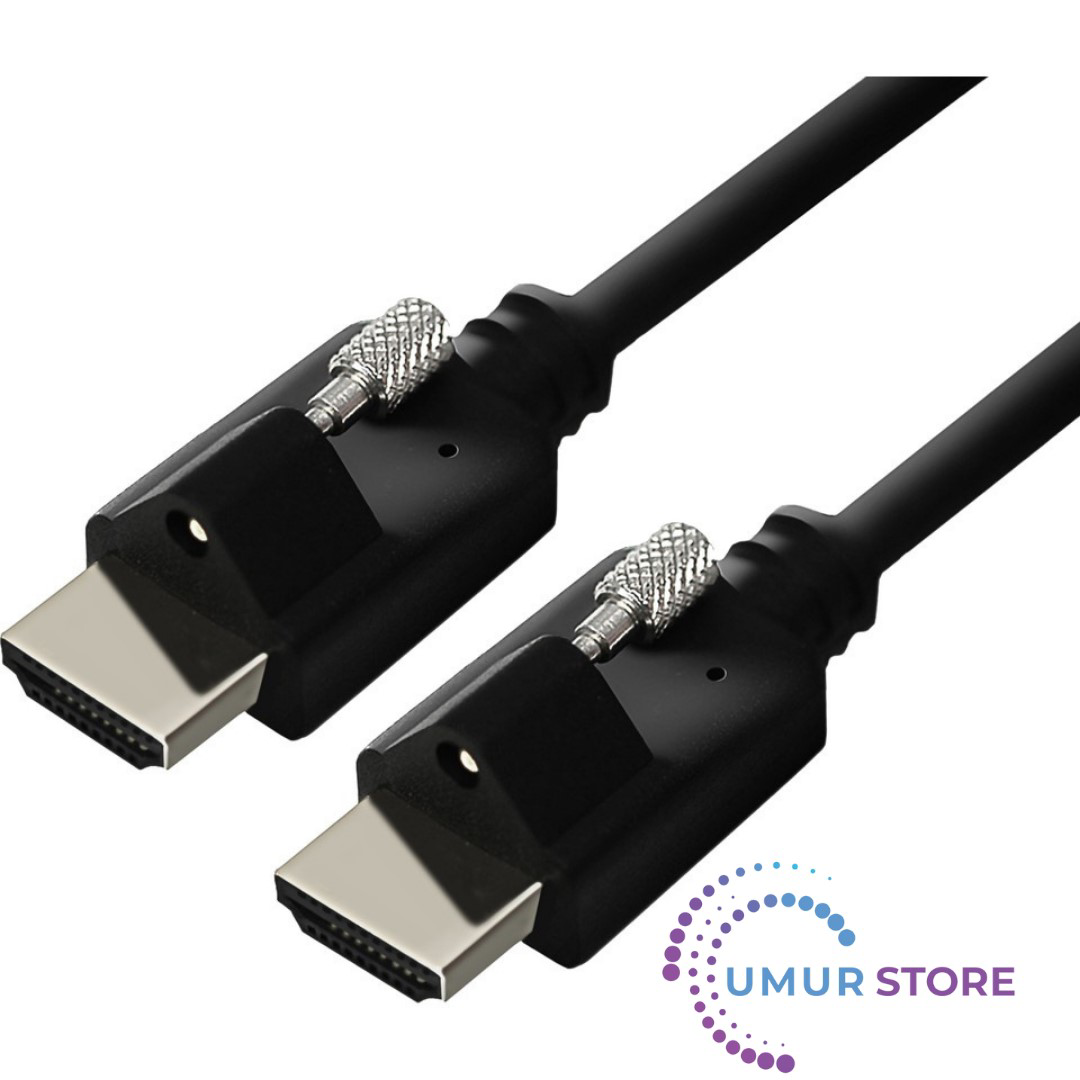 Vidalı HDMI 2.0 4K Ultra Hd 60 Hz Ses ve Görüntü Aktarım Kablosu
