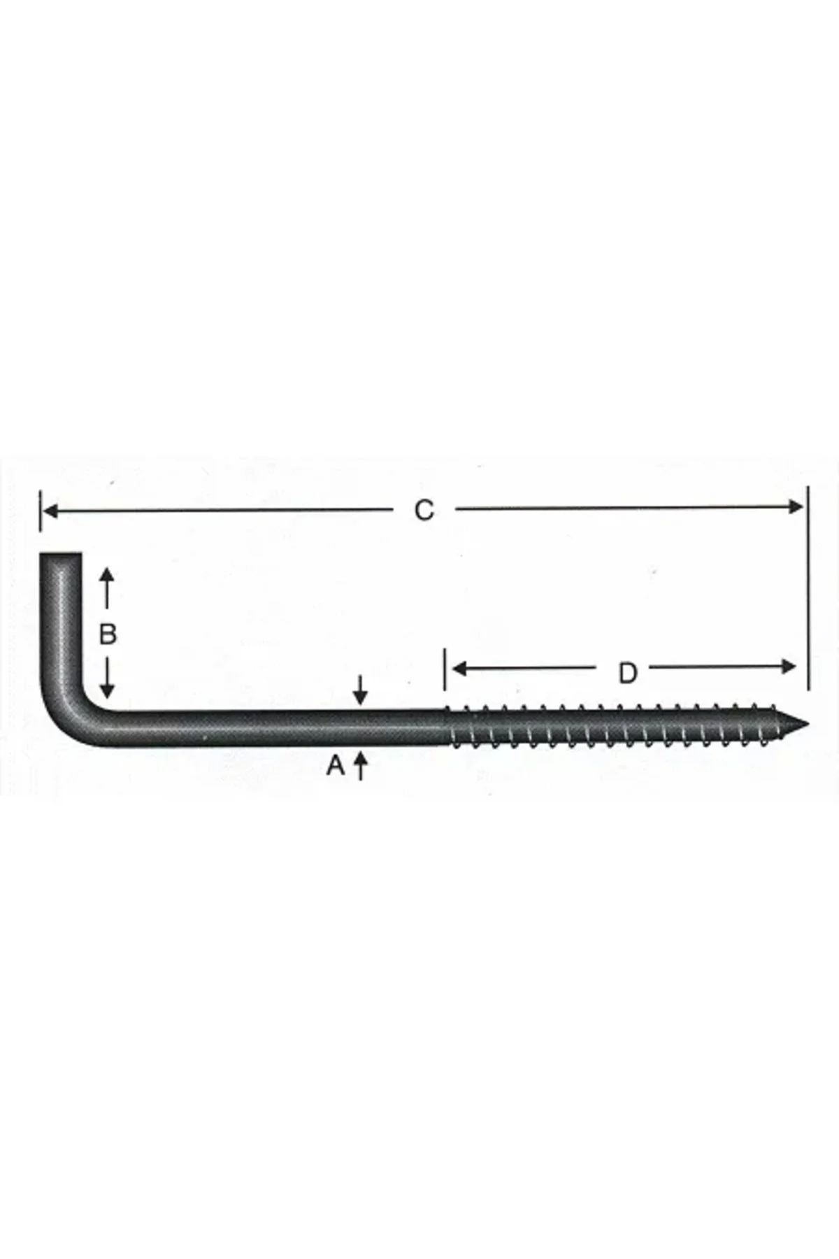 Vidalı Korniş Çivi No:3 - 3,5x30 - 200 Adet