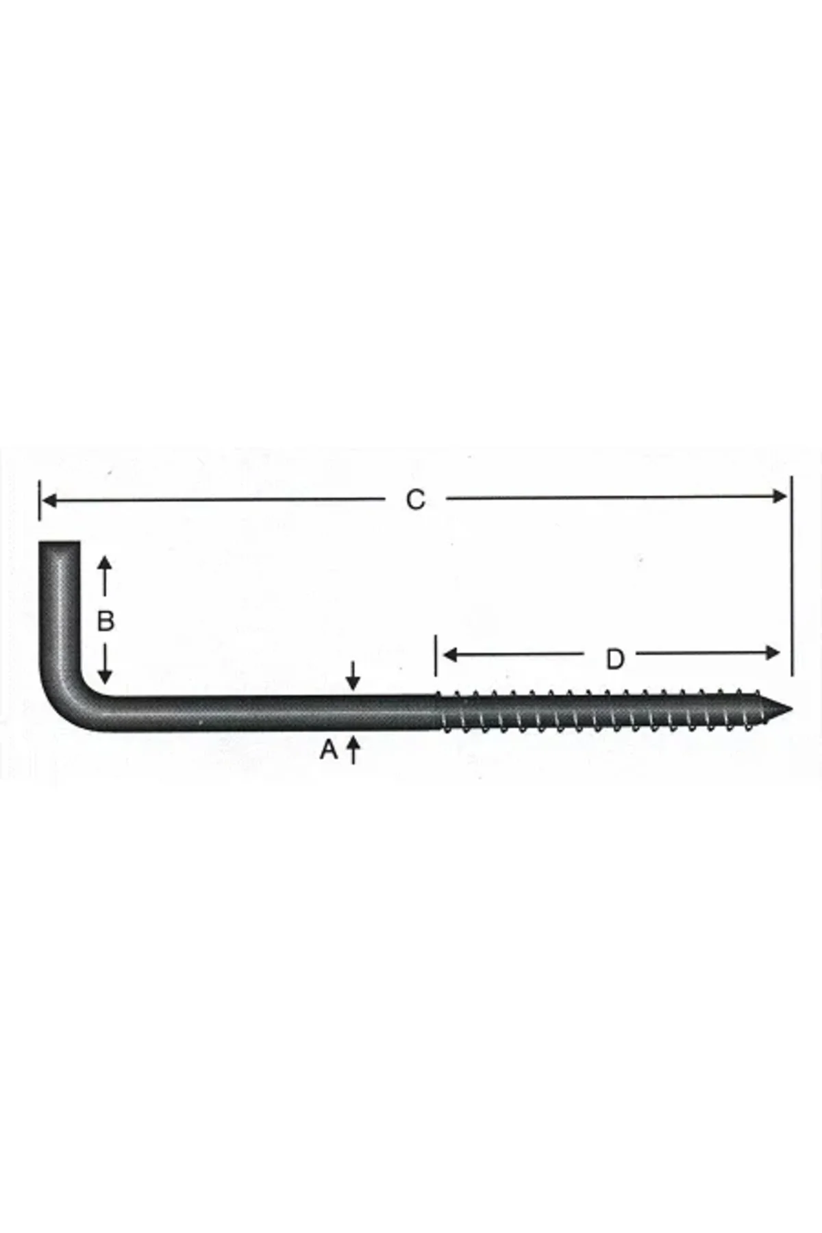 Vidalı Korniş Çivi No:5 - 4x50 - 100 Adet