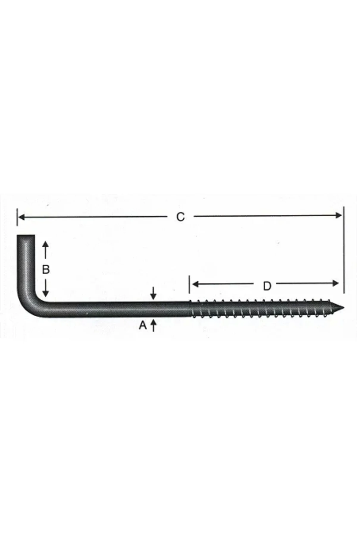 Vidalı Korniş Çivi No:8 - 4X80 - 100 Adet - Görsel 2