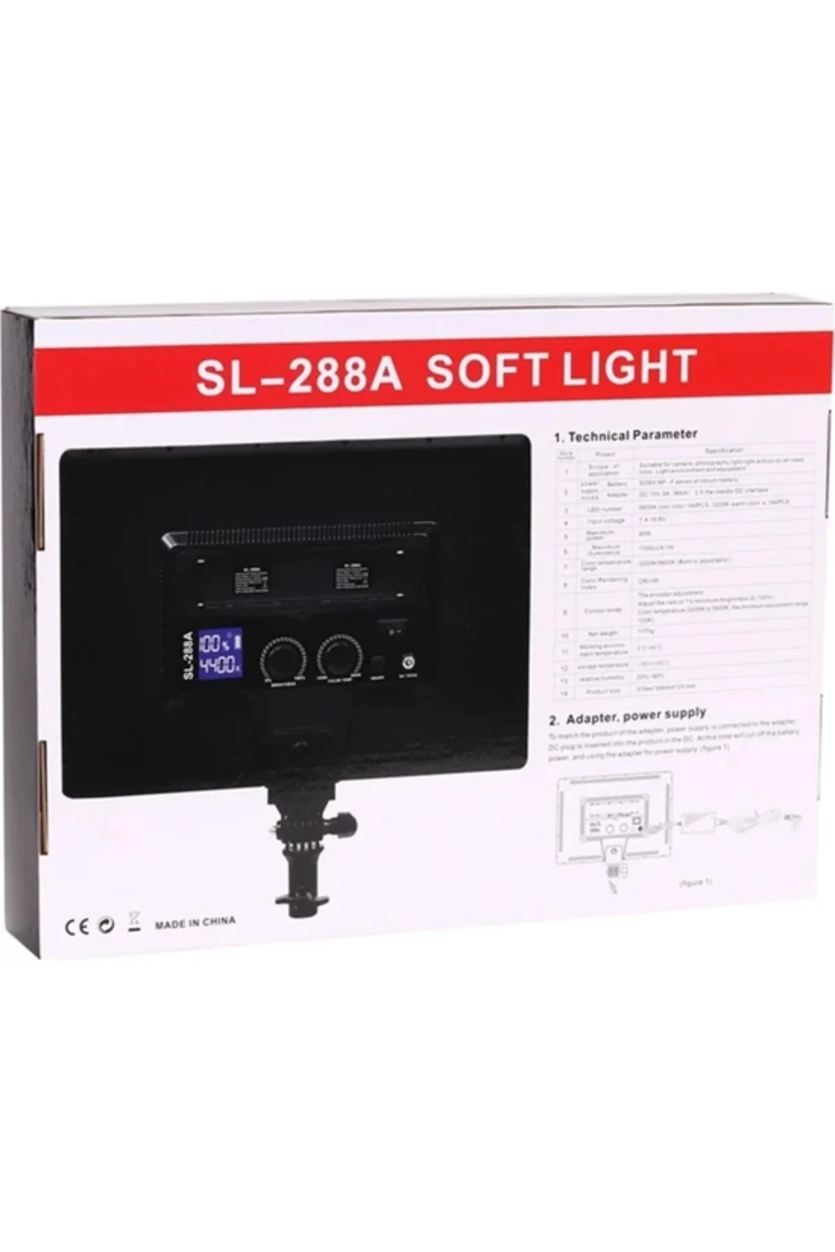 Video Fotoğraf Soft Işık PDX SL-288A Soft Light 2 Metre Döküm aya