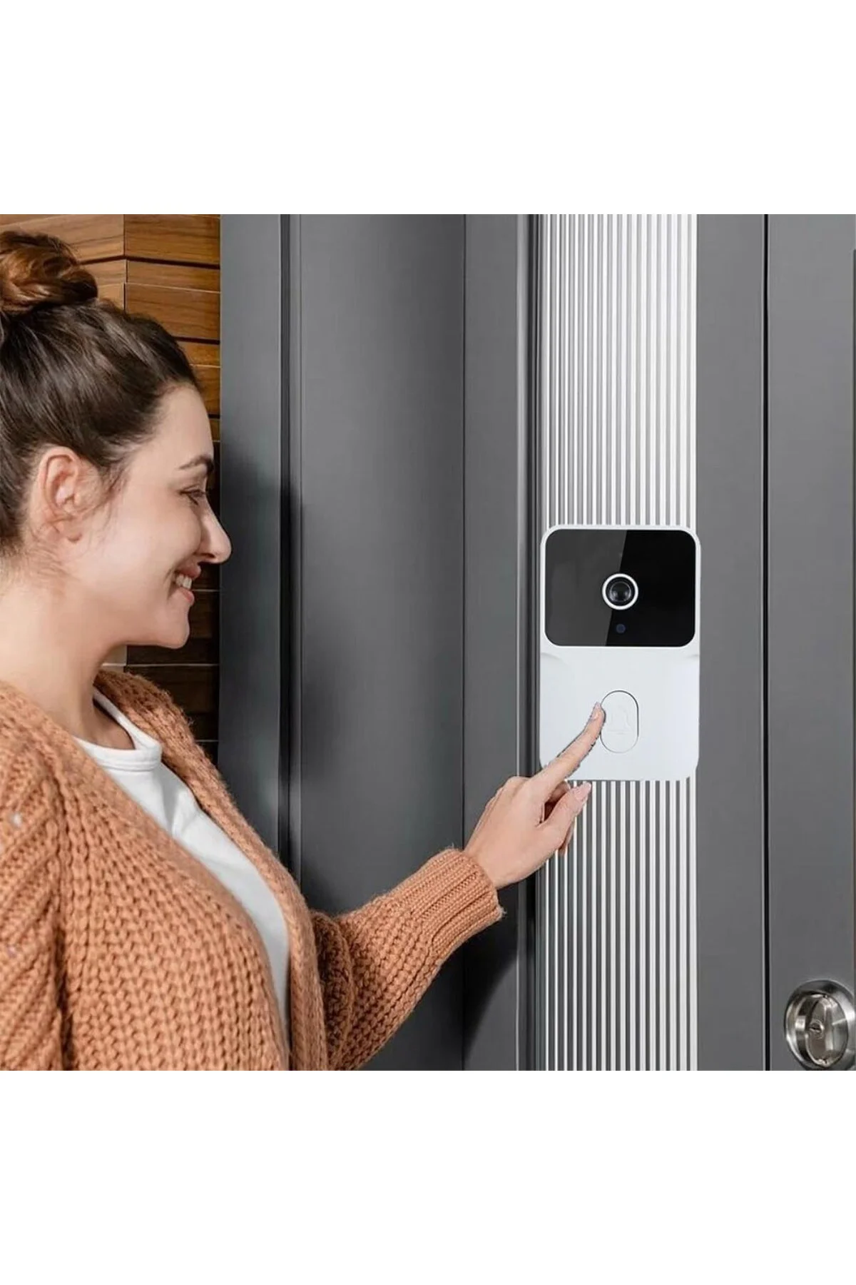 Video Kapı Zili Kamerası Kablosuz Abonelik Yok 4.3 inç IPS Ekran 