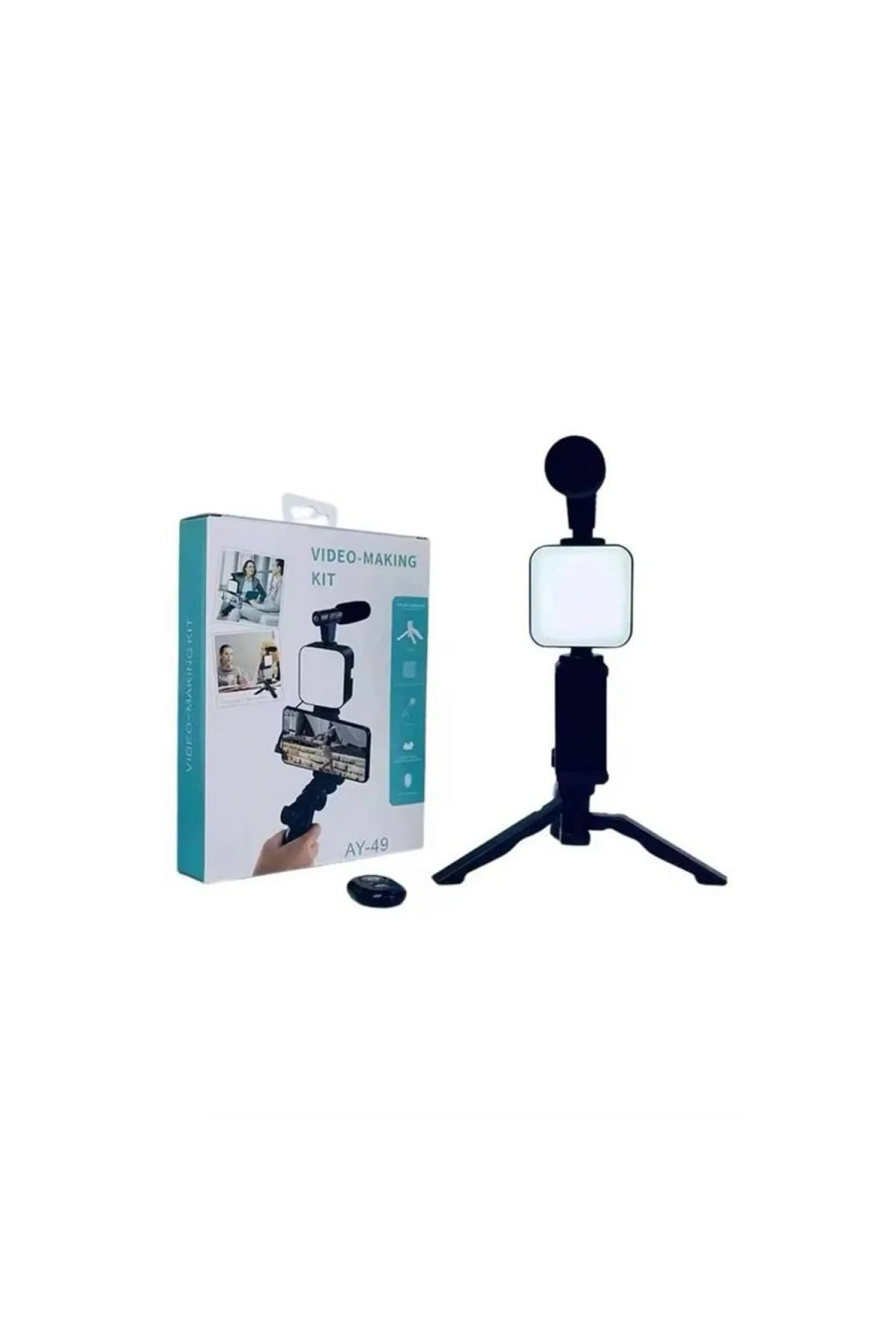 Video Making Kit Telefon Tutucu Vlog Video Mini Led Işıklı Video Making Kit Telefon Tutucu Vlog Video Mini Led Işıklı - Görsel 4