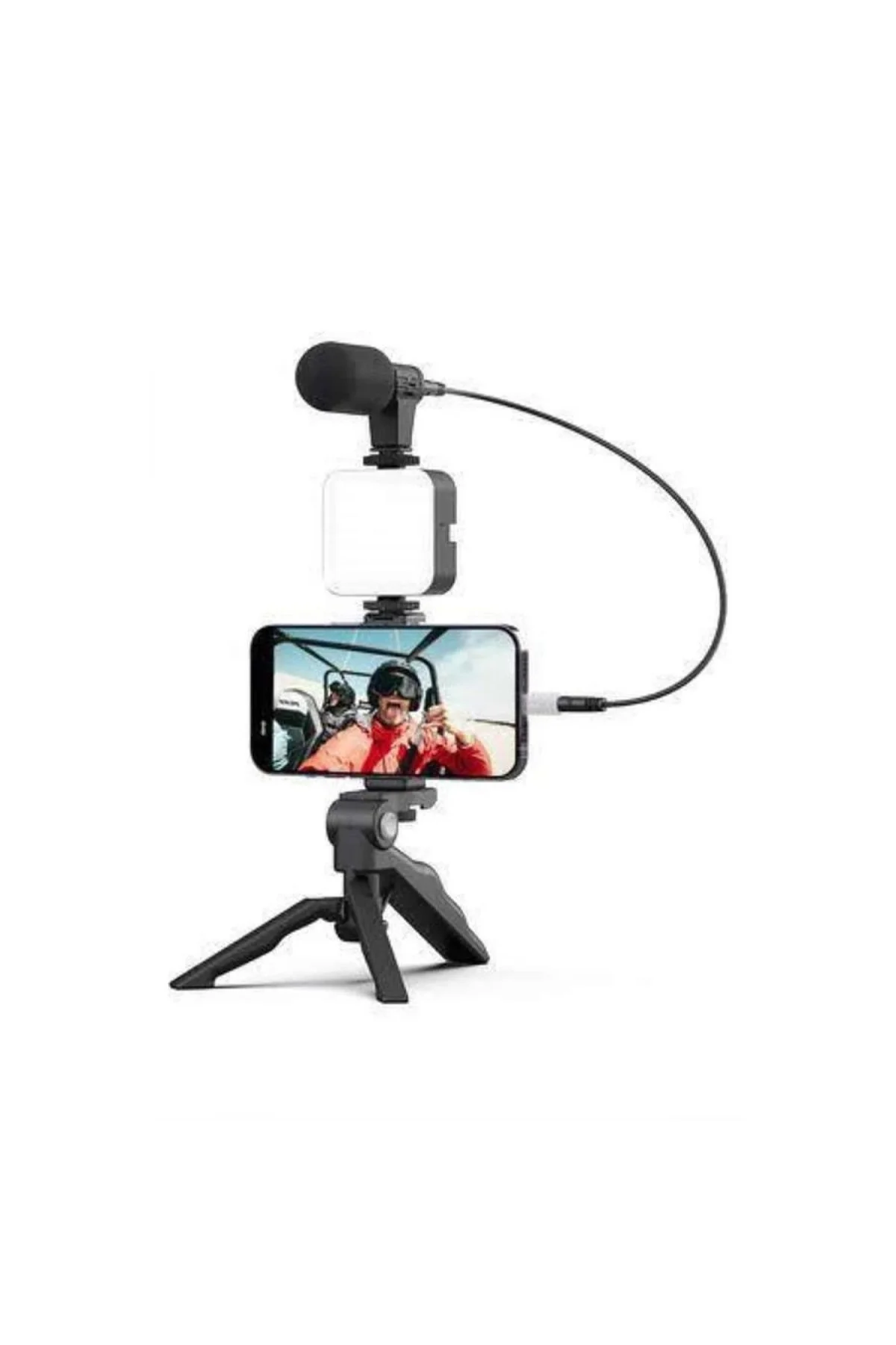 Video Making Kit Telefon Tutucu Vlog Video Mini Led Işıklı Video Making Kit Telefon Tutucu Vlog Video Mini Led Işıklı - Görsel 3