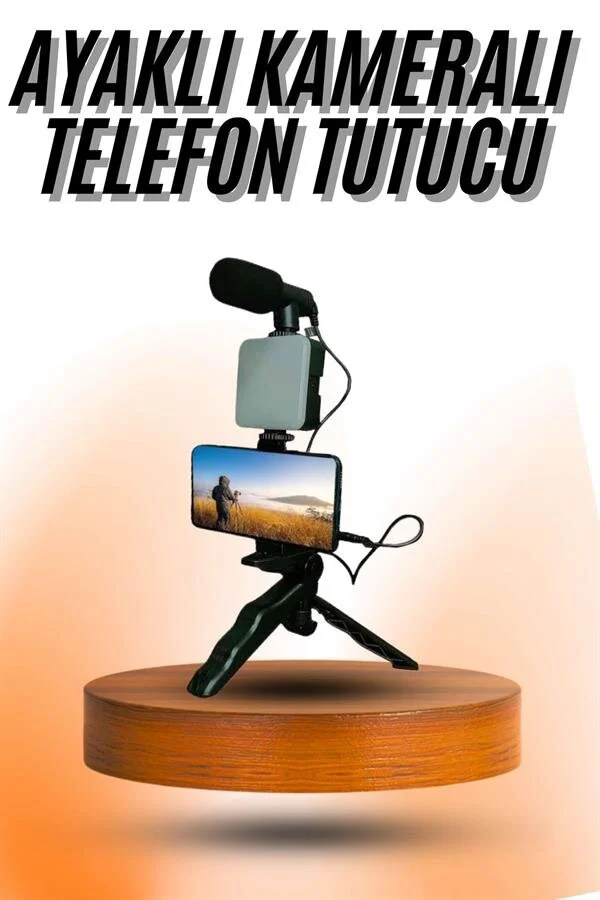Video Making Seti: Mini Tripod, Kumanda Mikrofon ve LED Işık