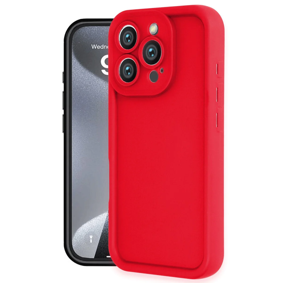 Viera Silikon Kılıf iPhone 16 Pro Kırmızı - Maksimum Koruma ve Şıklık