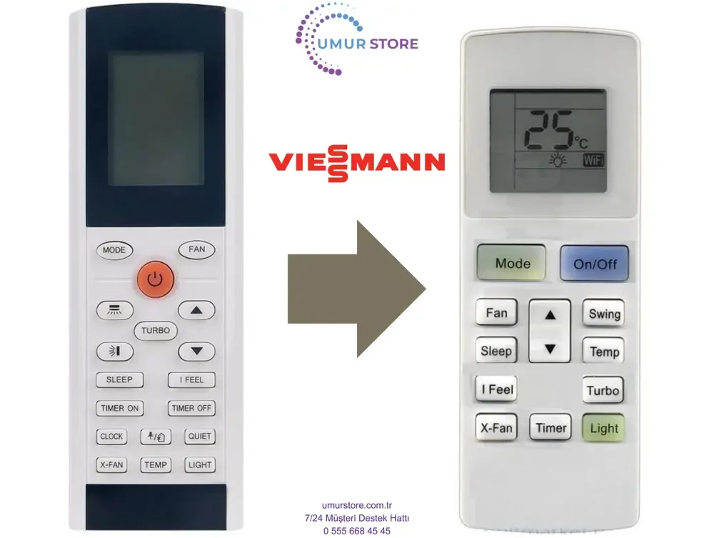 Viessmann YAC1FB9 Uyumlu İnverter Klima Kumandası Viessmann YAC1FB9 Uyumlu İnverter Klima Kumandası